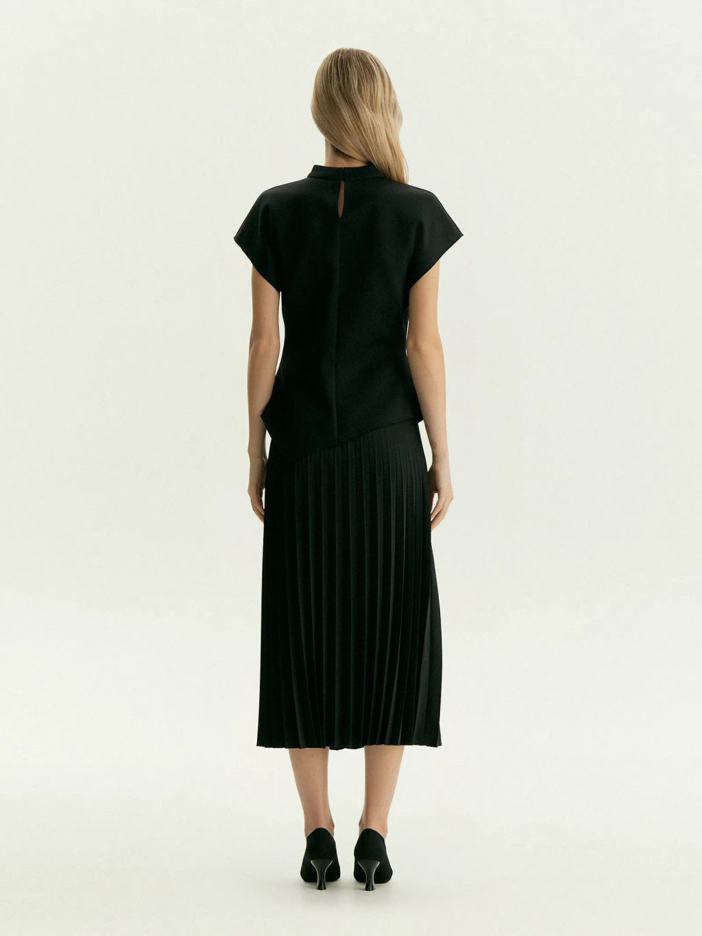 Трикотажная блузка с драпировкой из хлопка, B3251/vixen - Emka фото 6