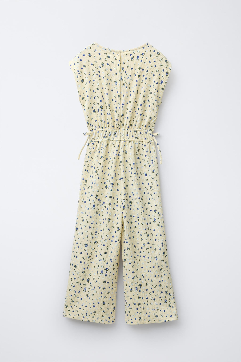 LONG TEXTURED PRINT JUMPSUIT