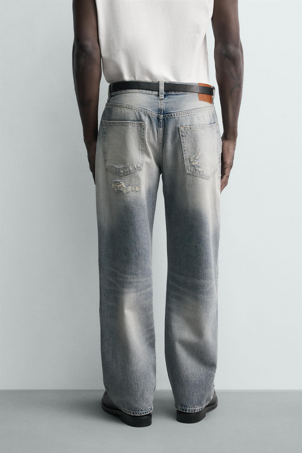 JEANS LOOSE FIT ROTOS / Azul claro - Zara фото 3