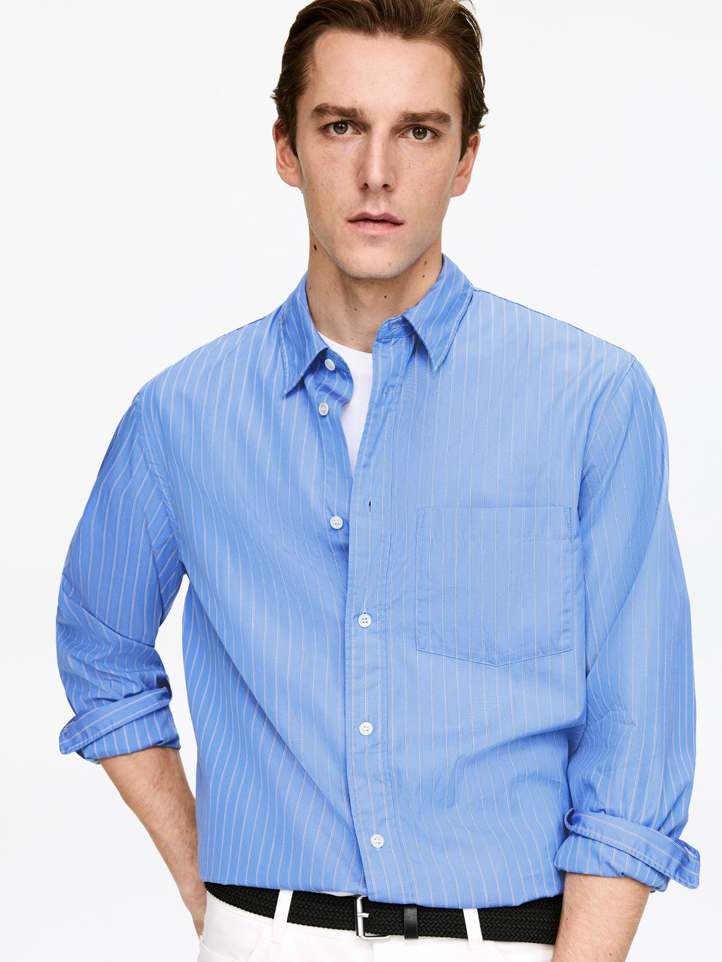 Camisa de popelina holgada - H&m фото 10