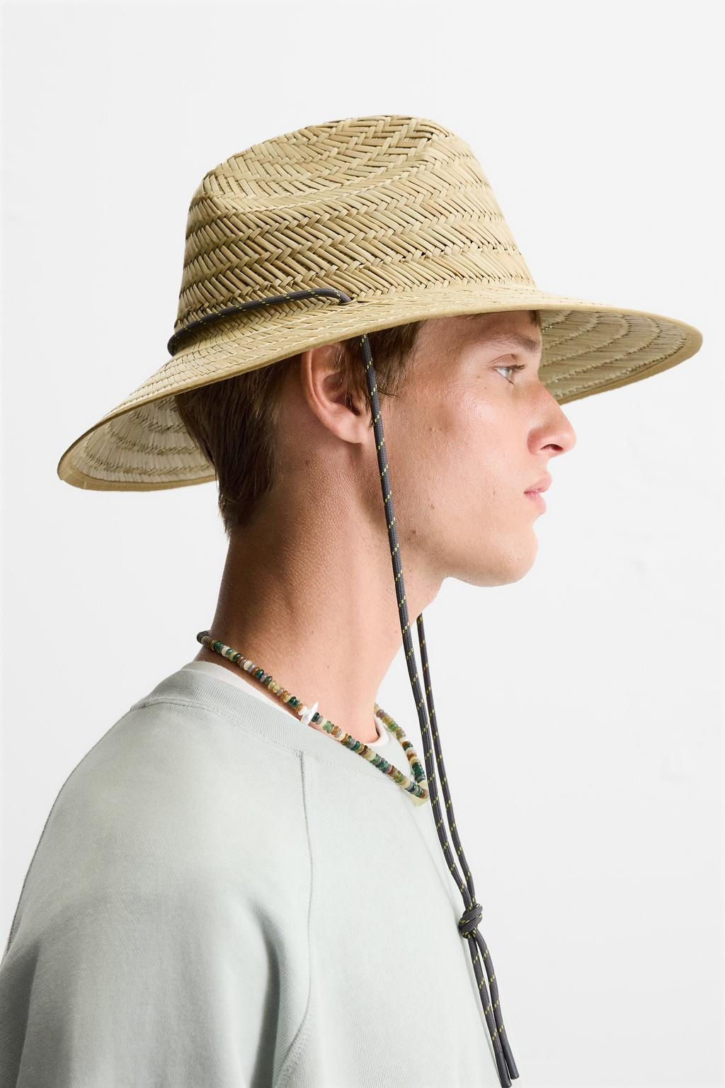 WOVEN HAT WITH STRAP - Zara фото 2