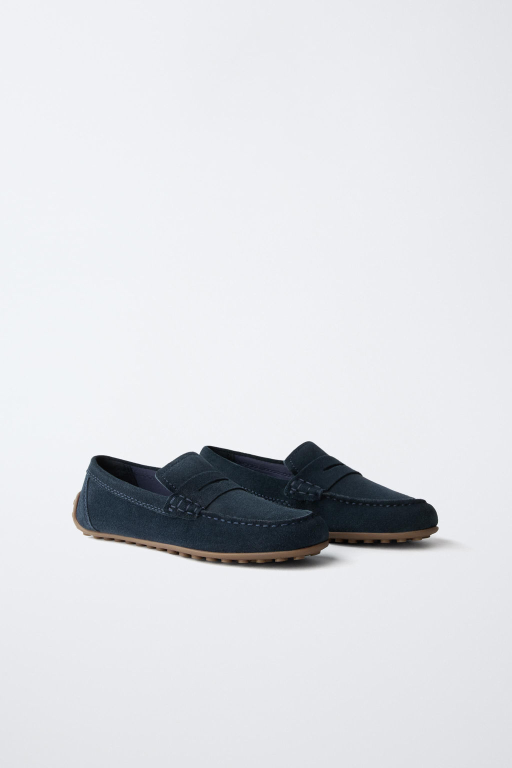 SPLIT SUEDE LOAFERS