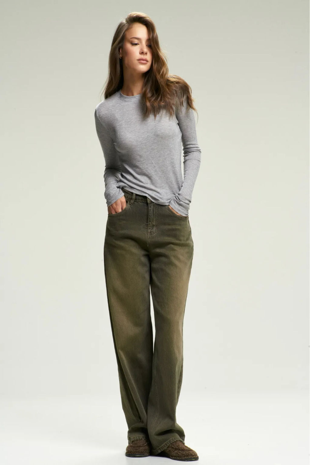 Джинсы RELAXED Washed Brown - Erist store фото 5