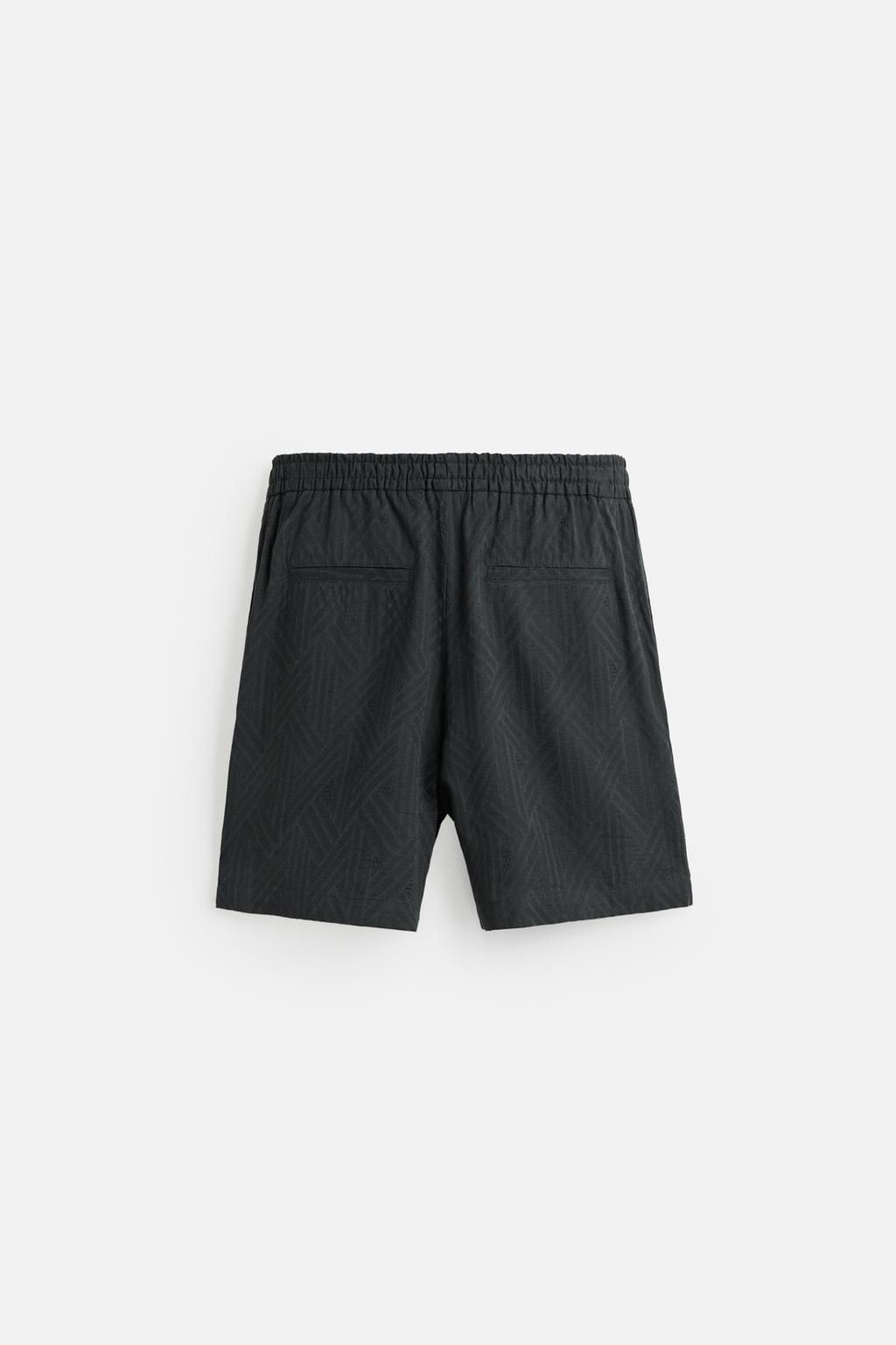 GEOMETRIC JACQUARD BERMUDA SHORTS - Zara фото 8