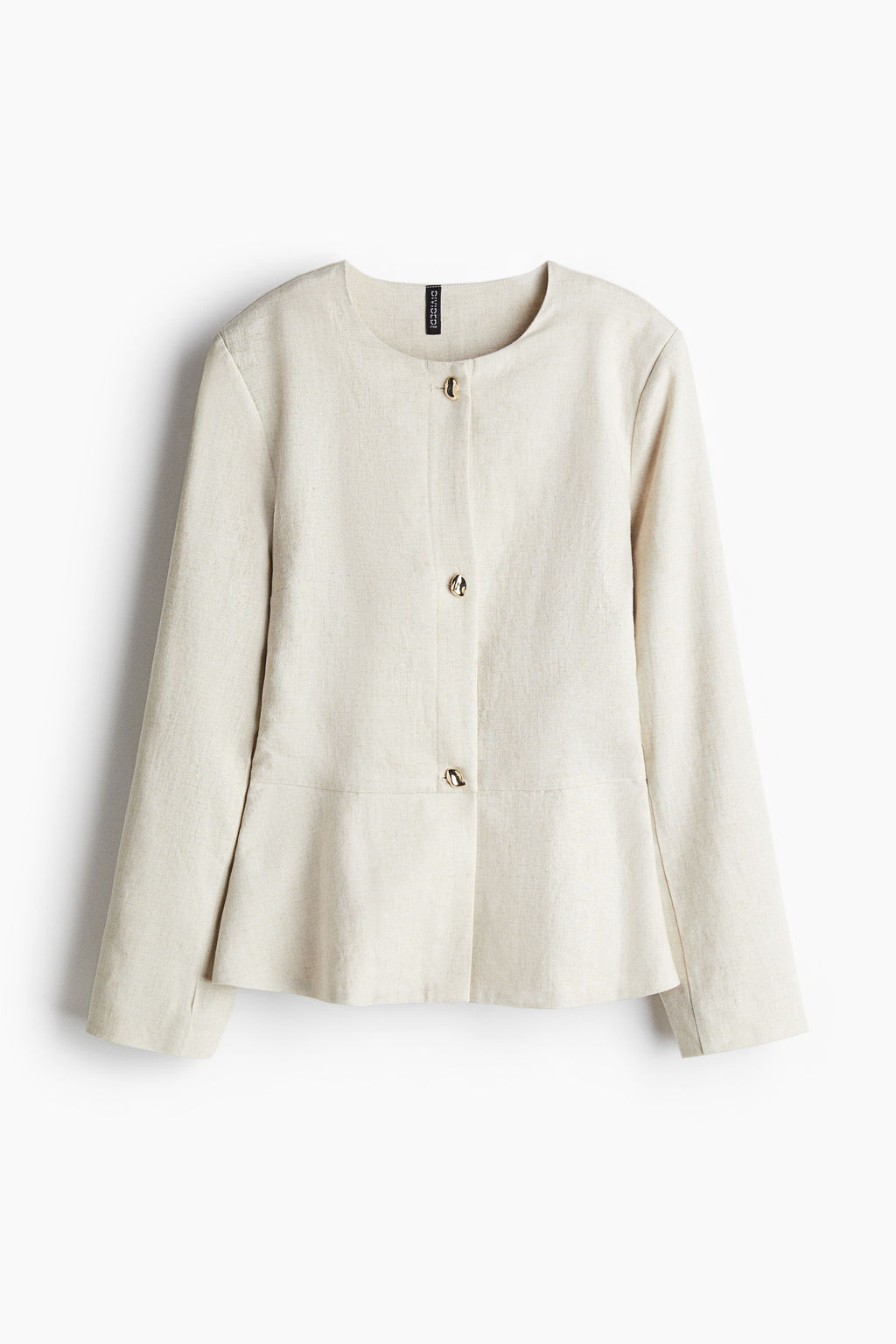 Chaqueta en mezcla de lino con peplum - H&m фото 2