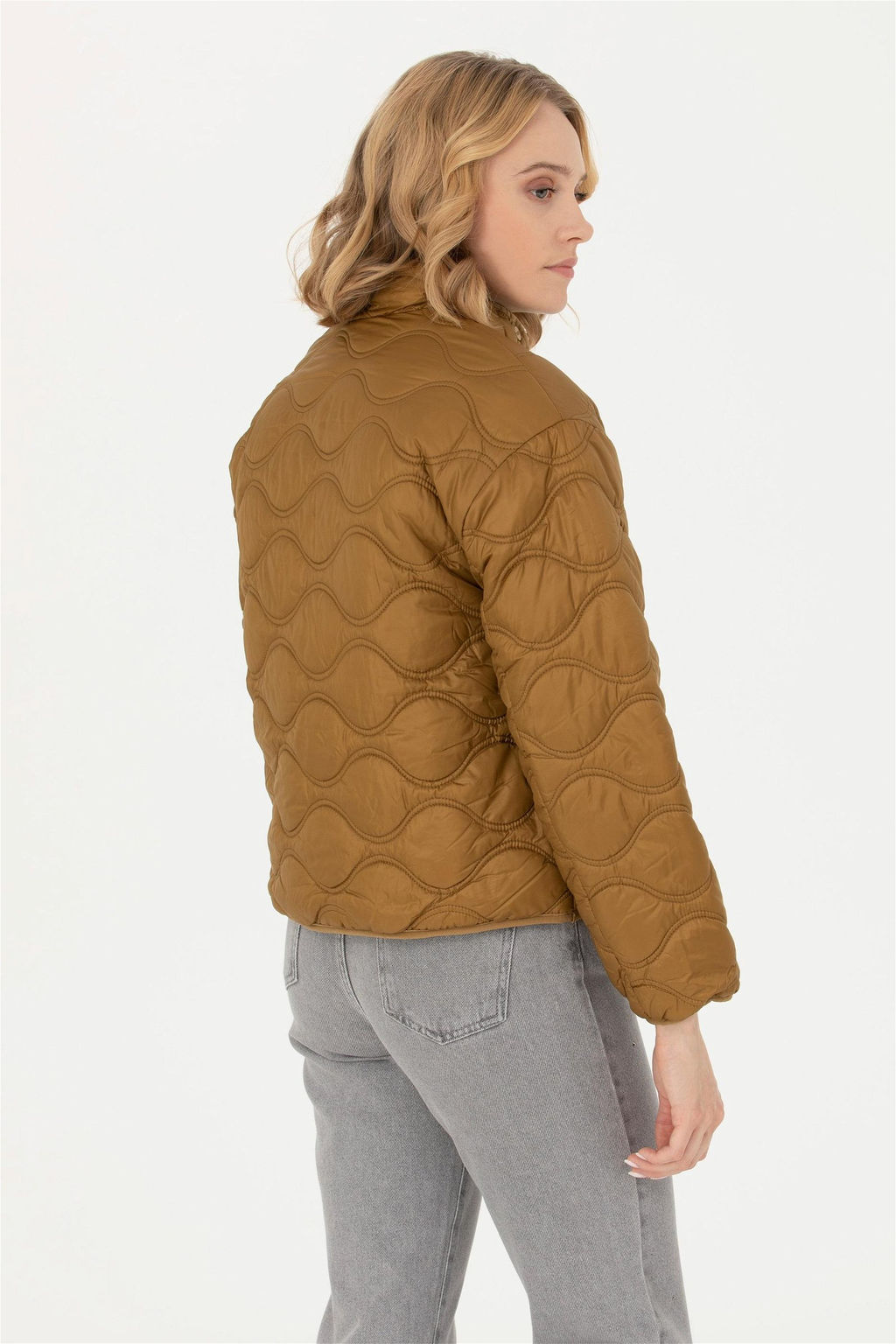 Женское светлое пальто цвета хаки Неожиданная скидка в корзине - U.s. polo assn фото 6