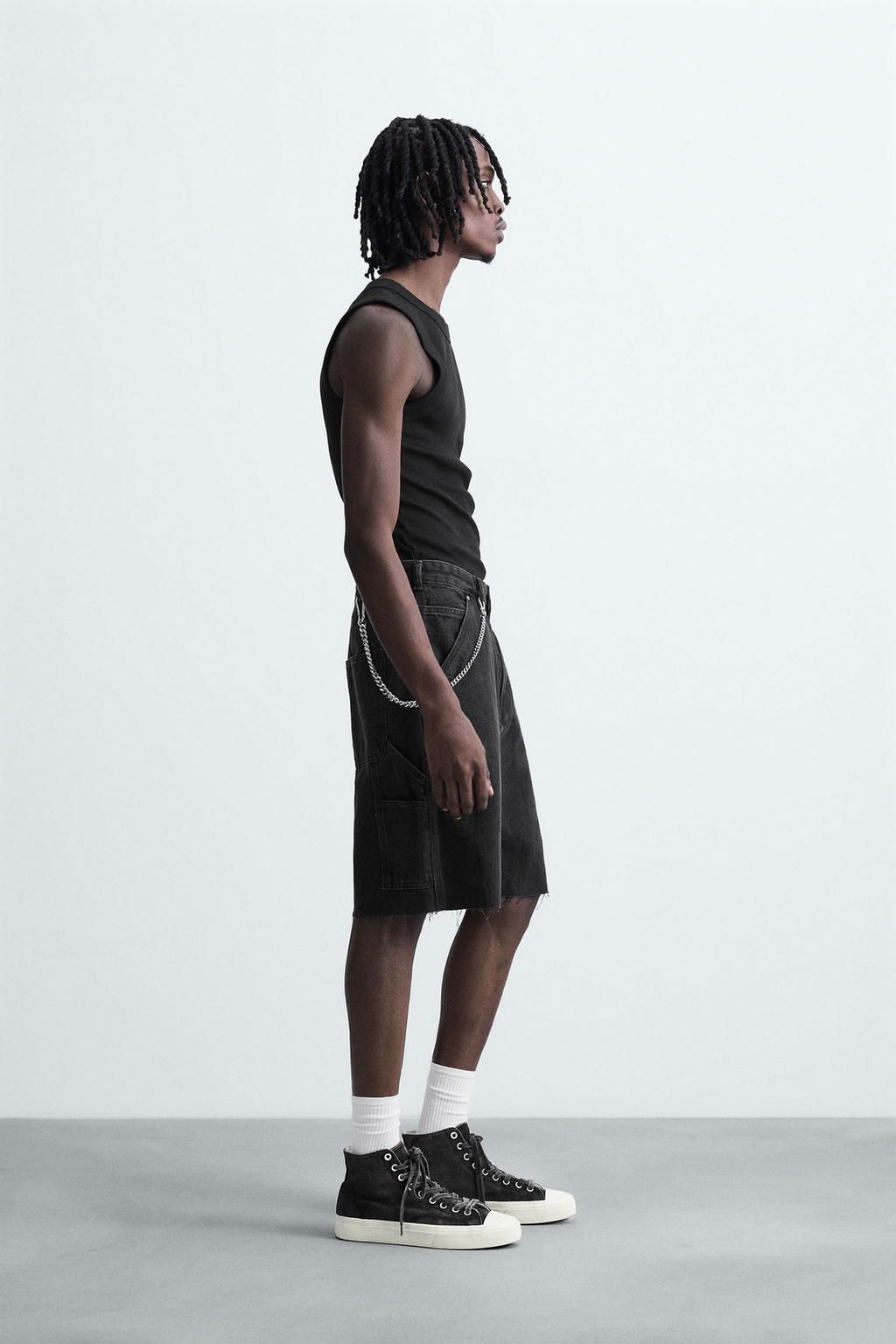 CARPENTER POCKET DENIM BERMUDA SHORTS - Zara фото 13