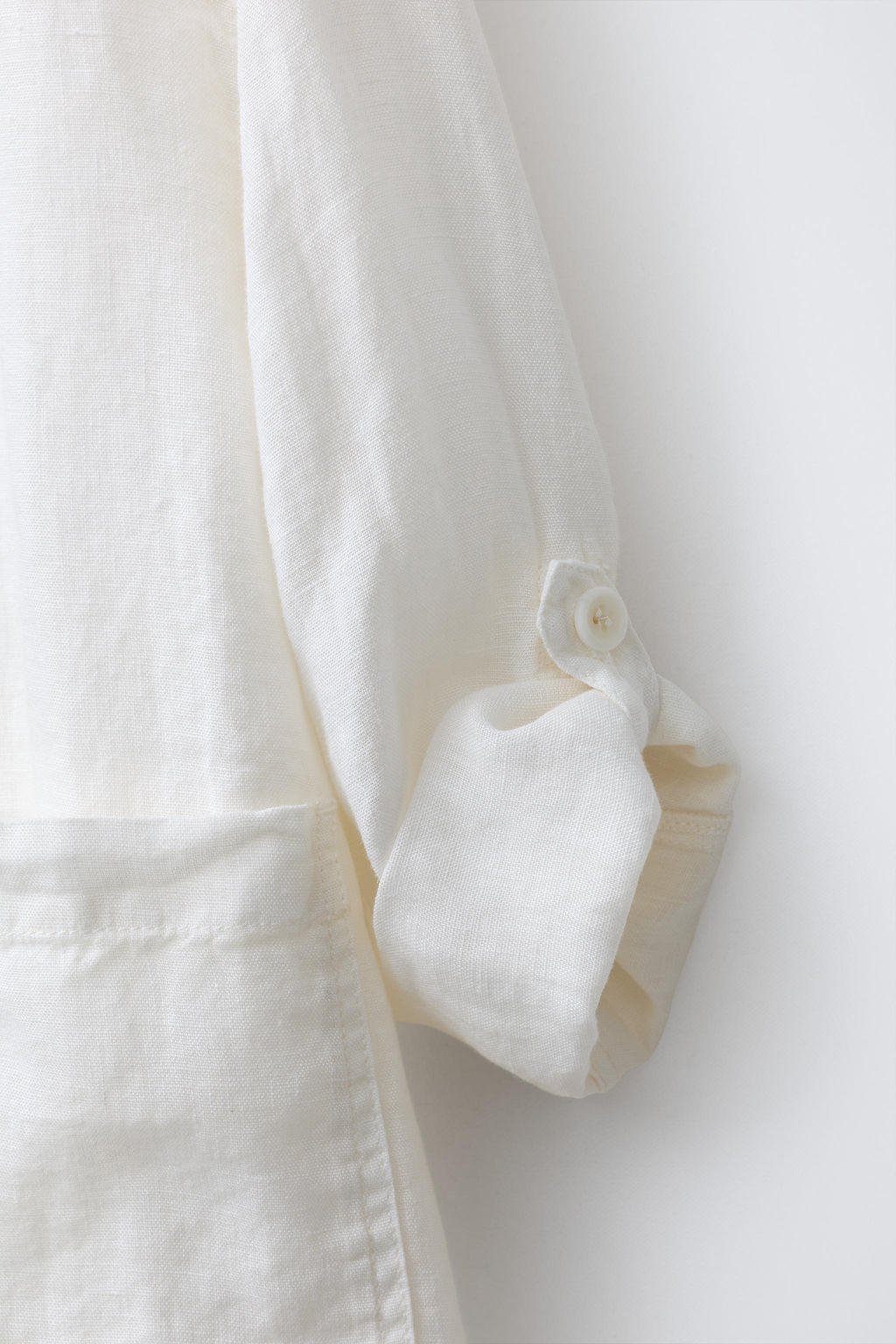 SOBRECAMISA CAPUCHA 100% LINO / Blanco - Zara фото 5