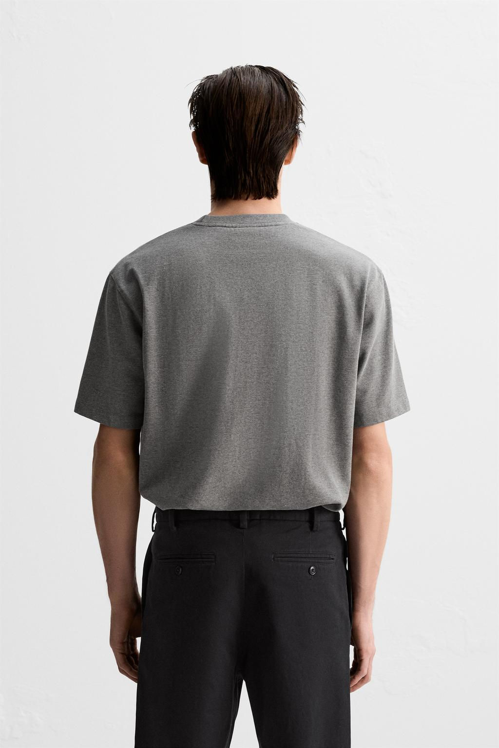 HEAVY WEIGHT SHORT SLEEVE T-SHIRT - Zara фото 31