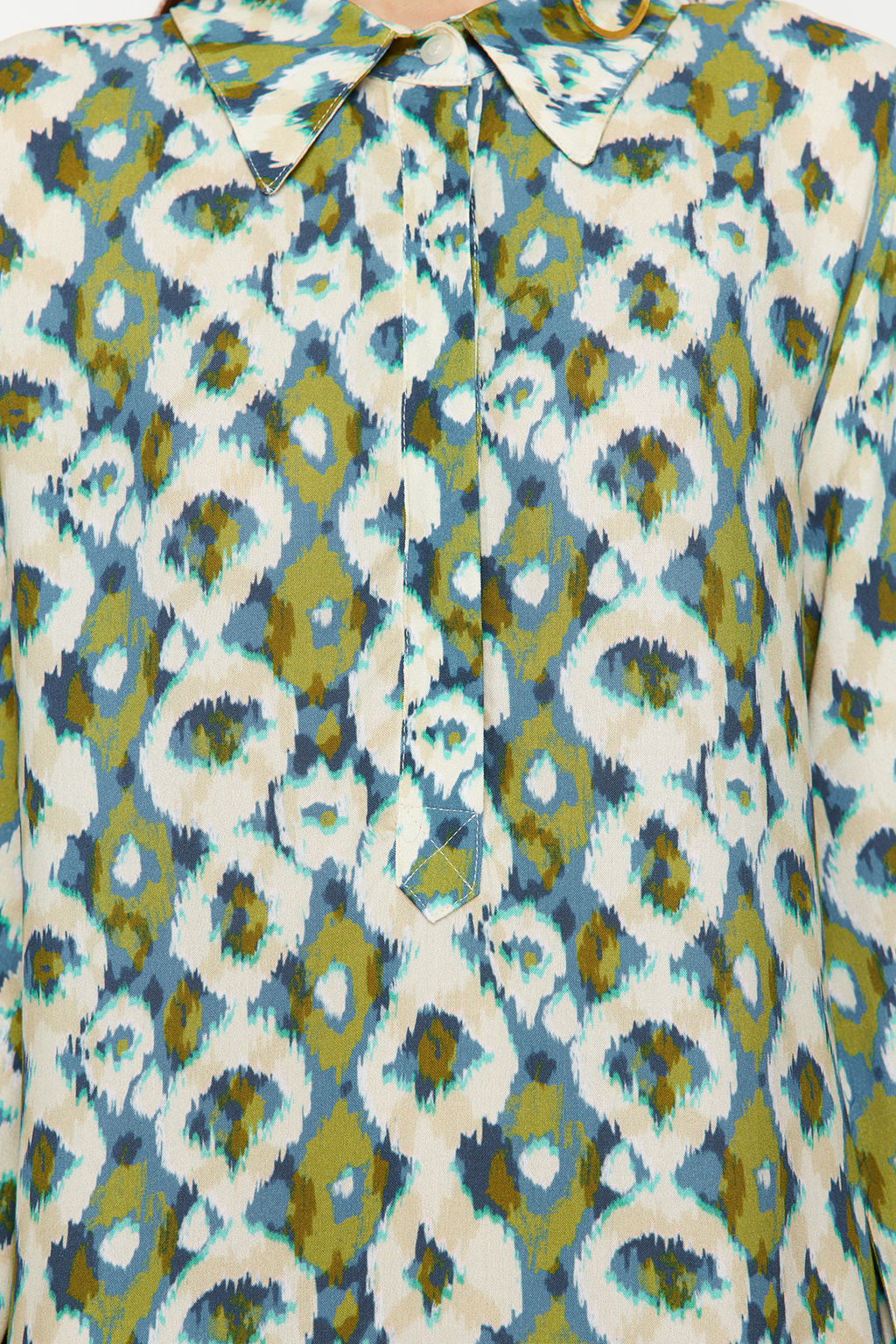 Geometrik Desenli Maxi Dokuma Puskullu Plaj Elbisesi TBESS24EL00105 - Trendyolmilla фото 3