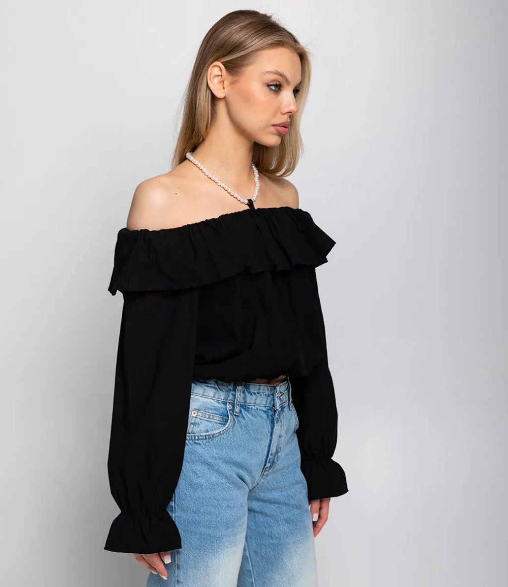 Блуза #КТ8207 (1), чёрный