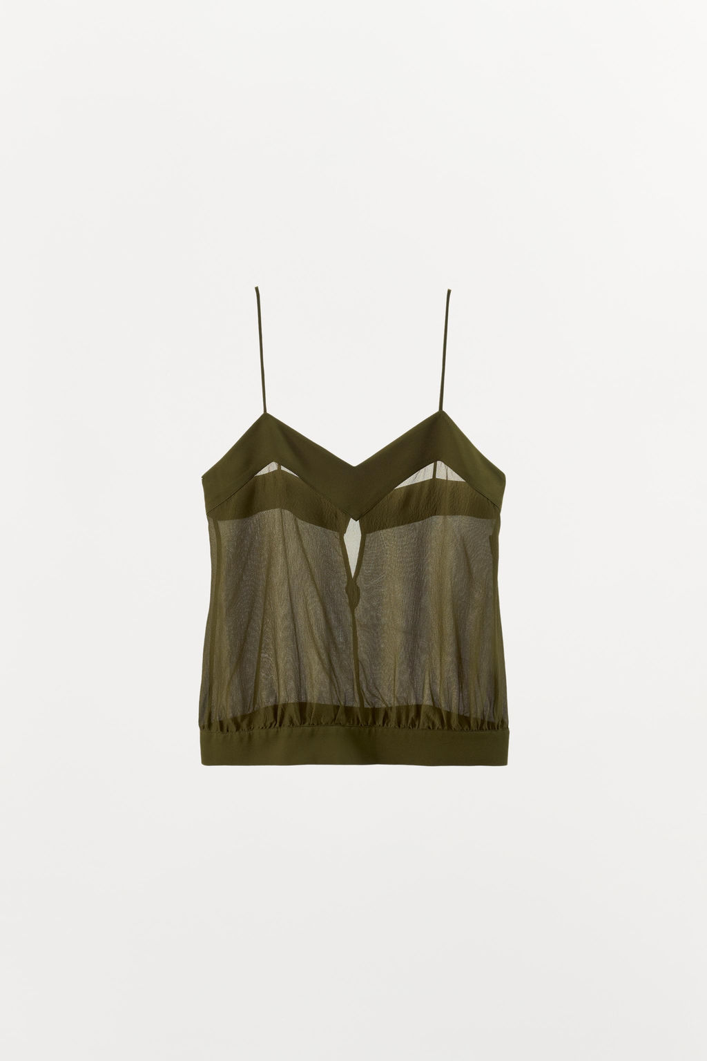 100% SILK STRAPPY TOP - Zara фото 7