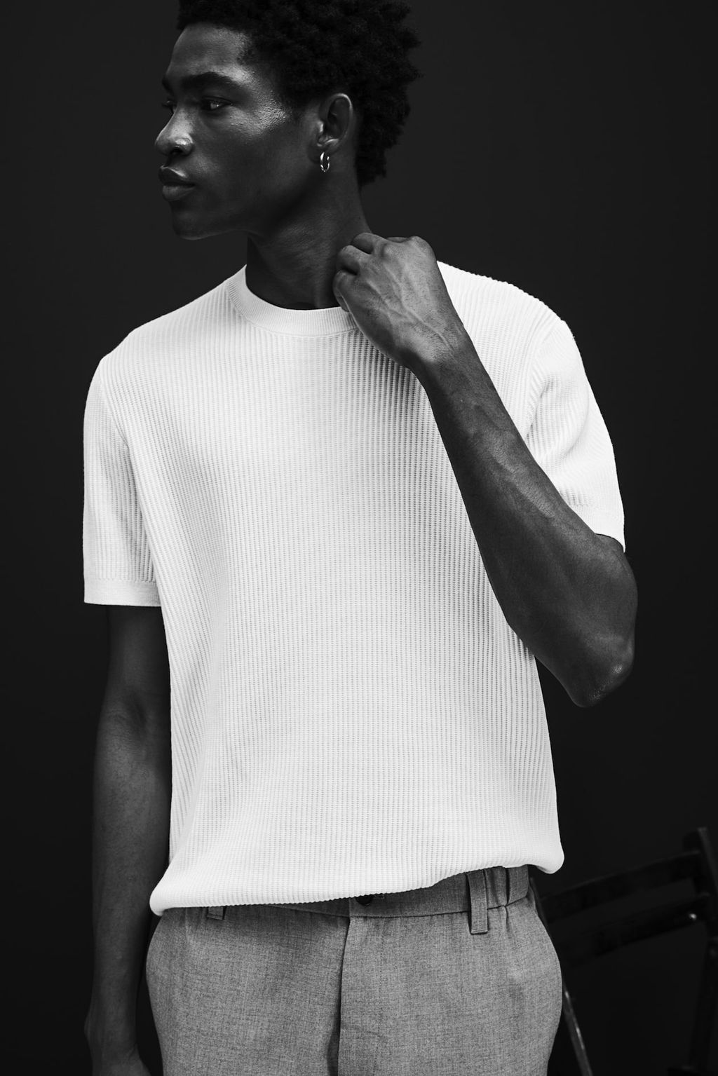 Camiseta en punto de canale Regular Fit - H&m фото 4