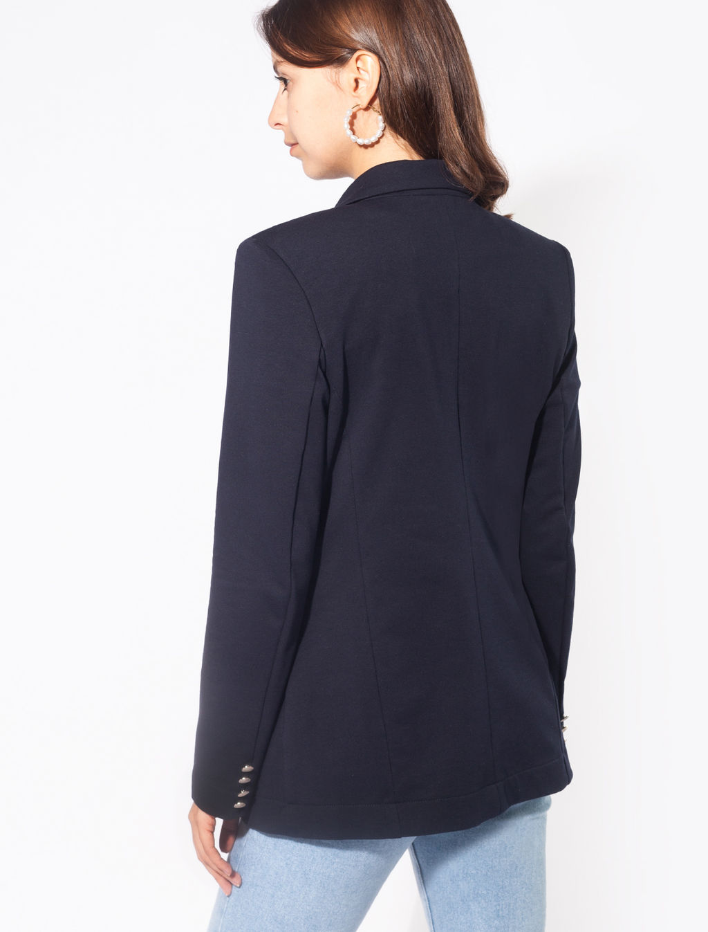 VILATTE / Жакет трикотажный из тонкого футера с эластаном на подкладке  фото 3