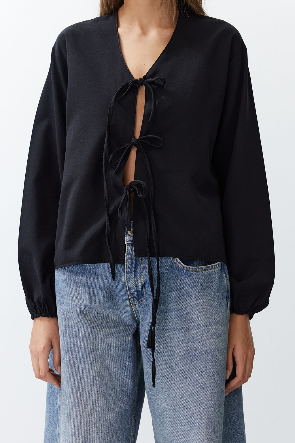 Lacivert Onden Baglamal? Dokuma Gomlek TEDSS24GO00001