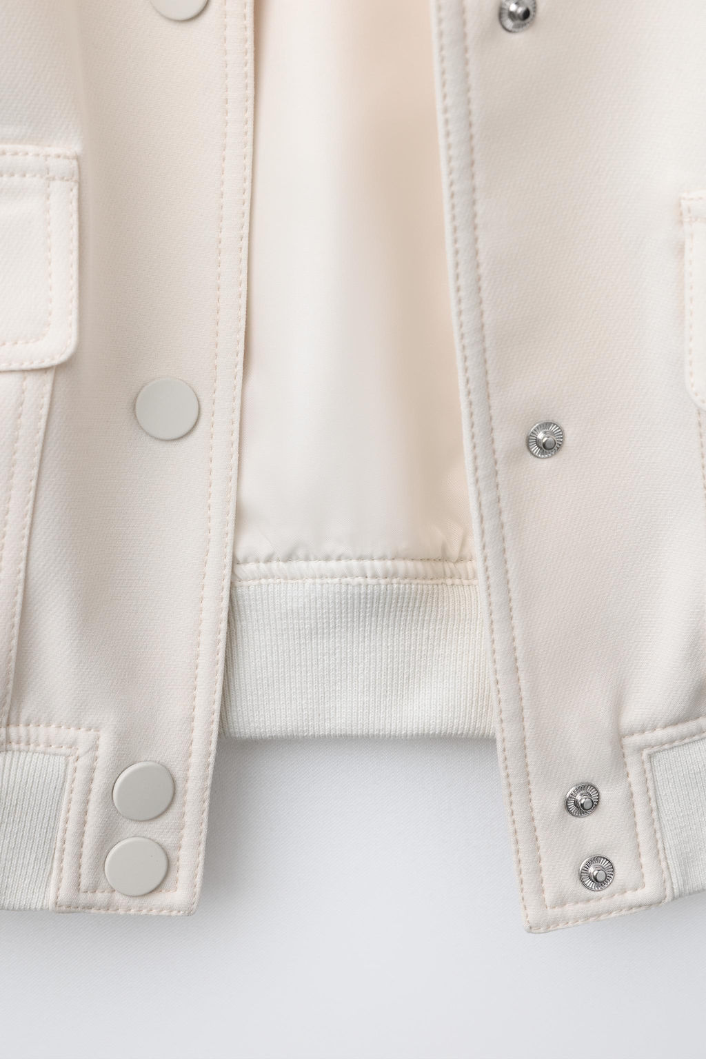 CROPPED BOMBER JACKET WITH SHOULDER PADS - Zara фото 8