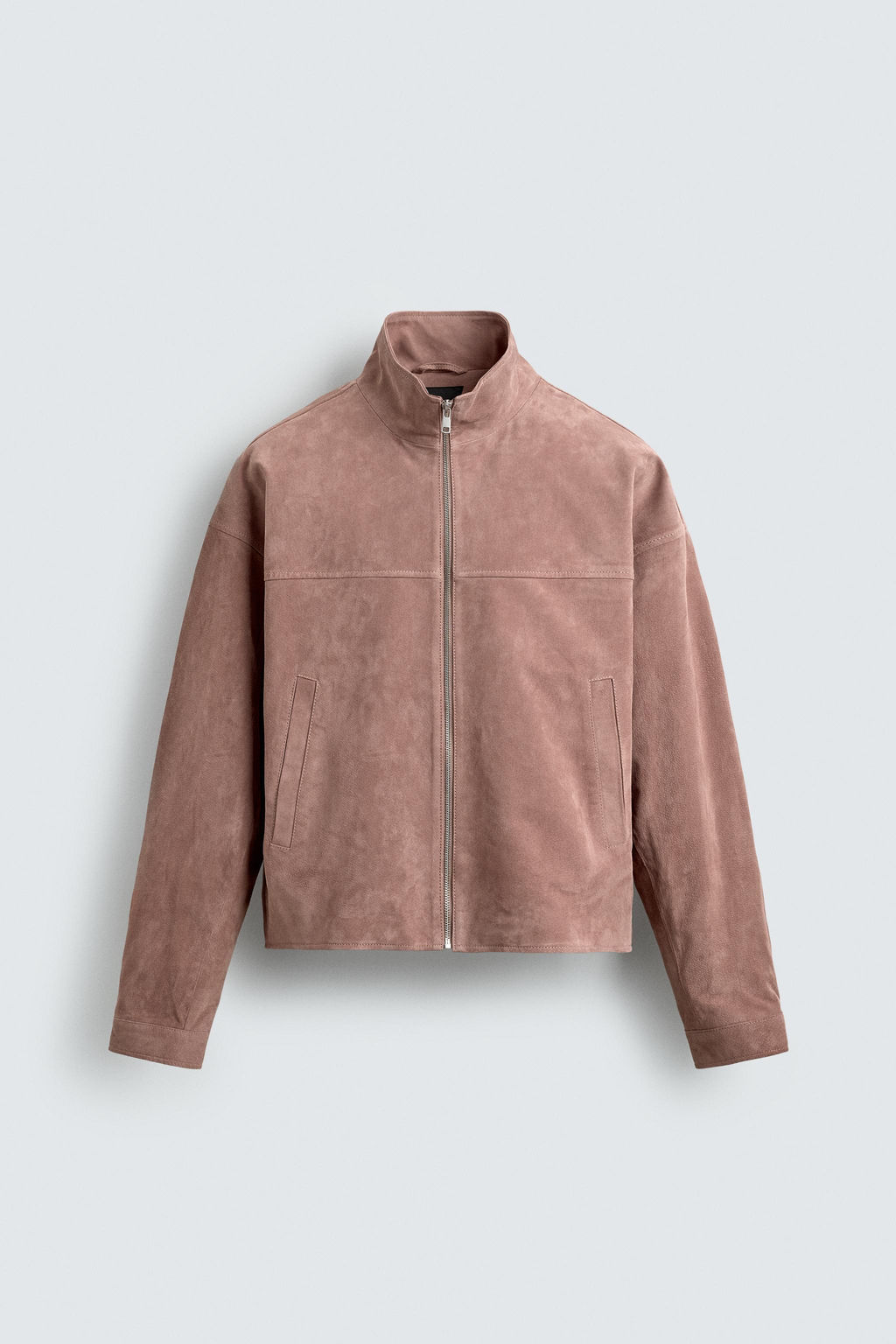 CROPPED FIT LEATHER SPLIT SUEDE JACKET - Zara фото 17