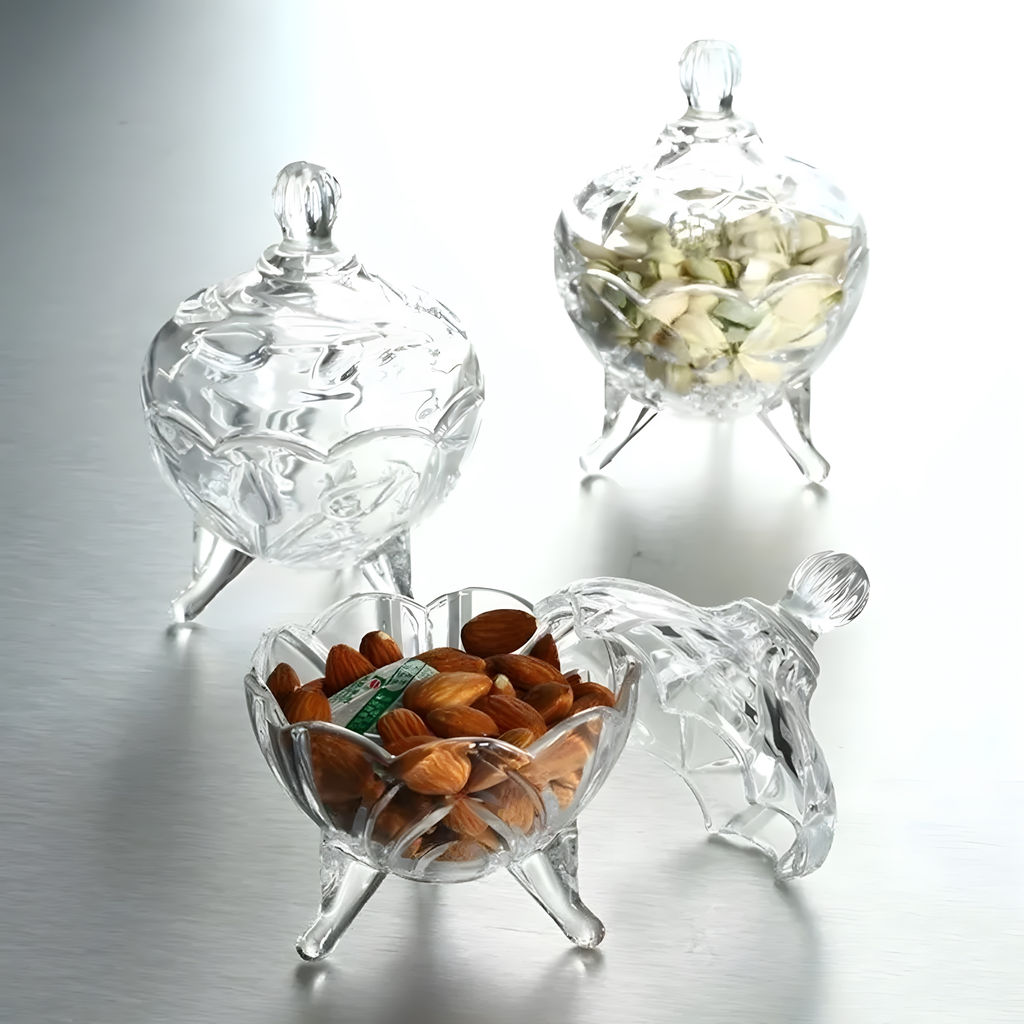 Конфетница d-14,3 см, h-18,5 см в уп, арт. TG001-2