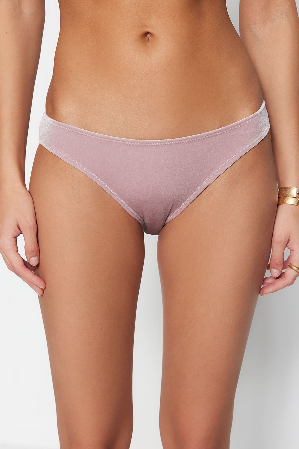 Pembe Kadife Normal Paca Bikini Alt? TBESS23BA00164 - Trendyolmilla фото 4