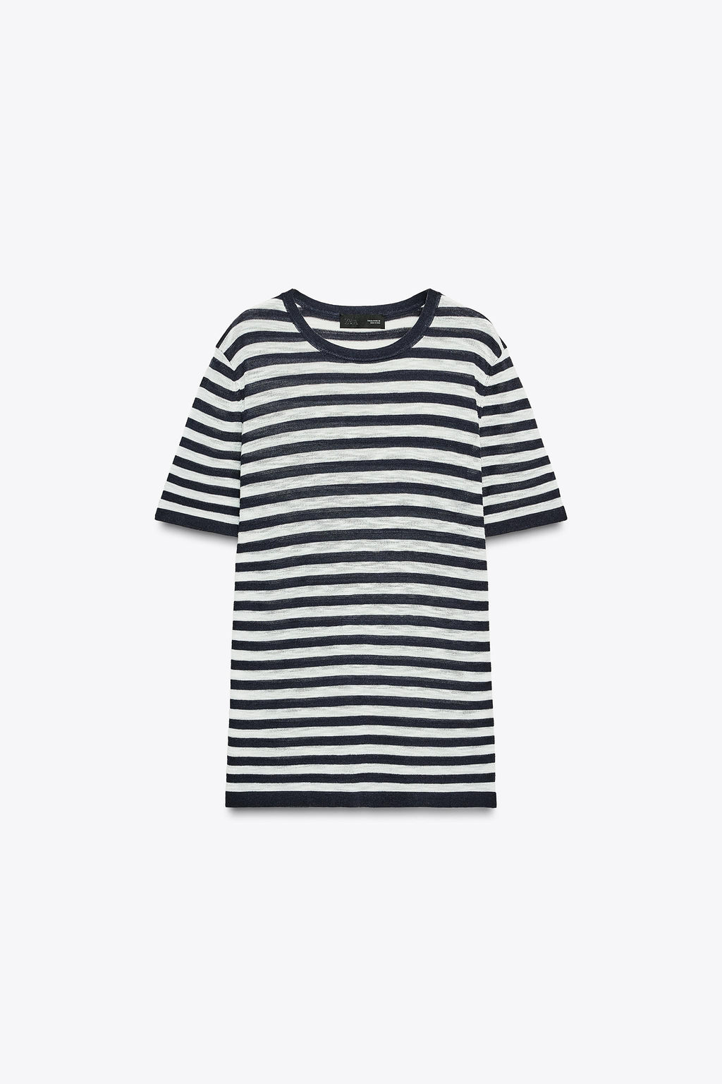 STRIPED KNIT SHORT SLEEVE TOP - Zara фото 4