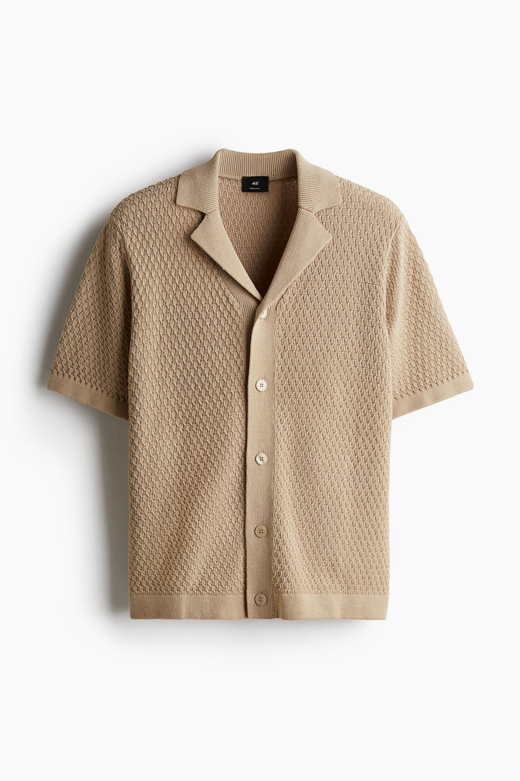 Camisa resort en punto texturizado Regular Fit - H&m фото 3