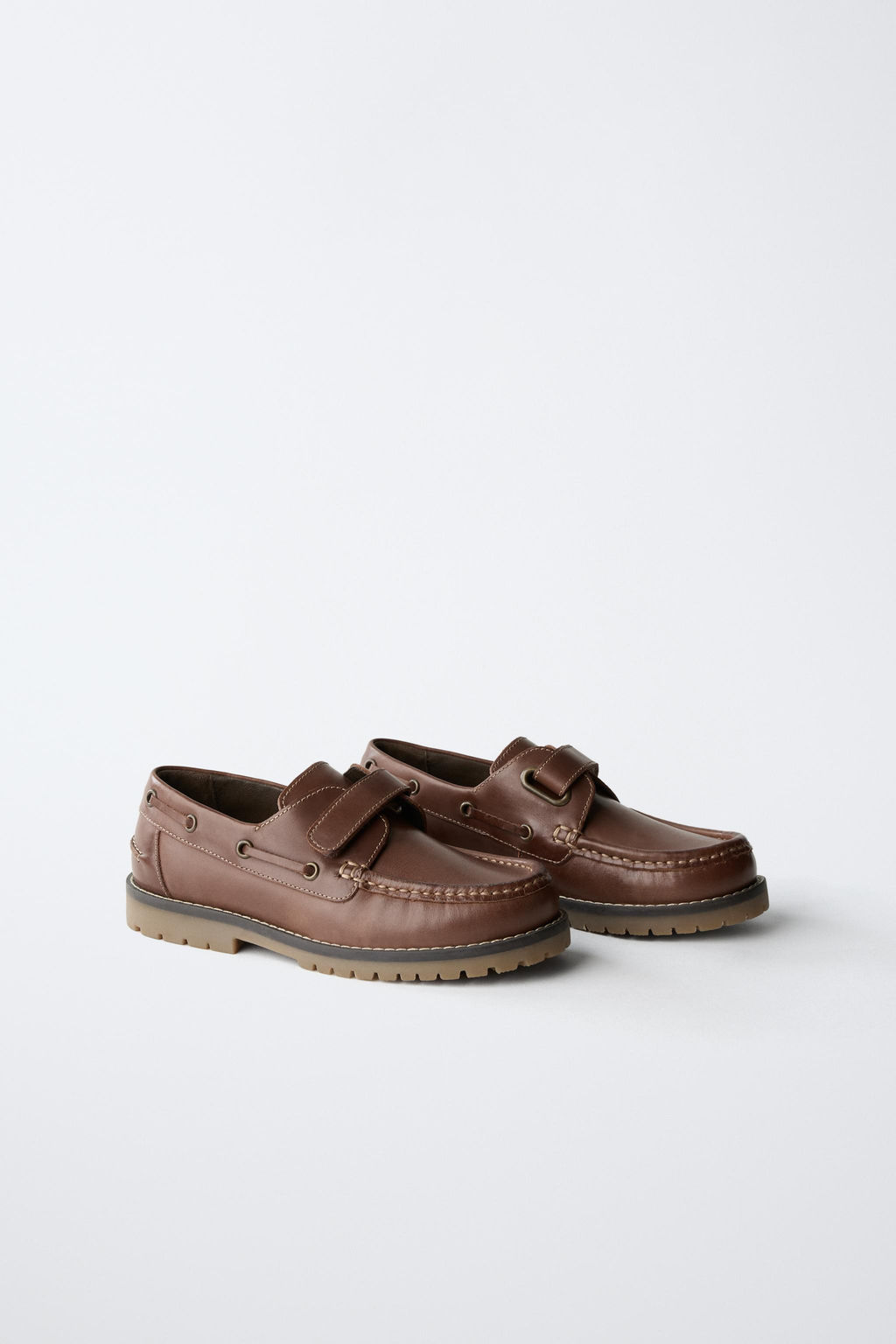 LEATHER BOAT SHOES - Zara фото 2