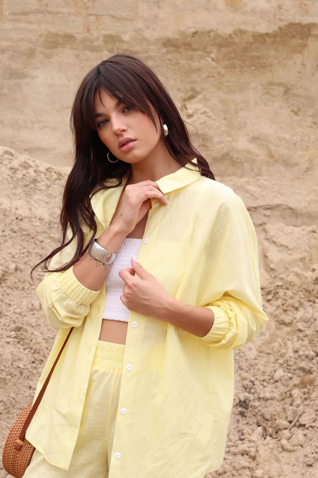 7010 Костюм летний с кюлотами лимонный - Martichelli фото 8