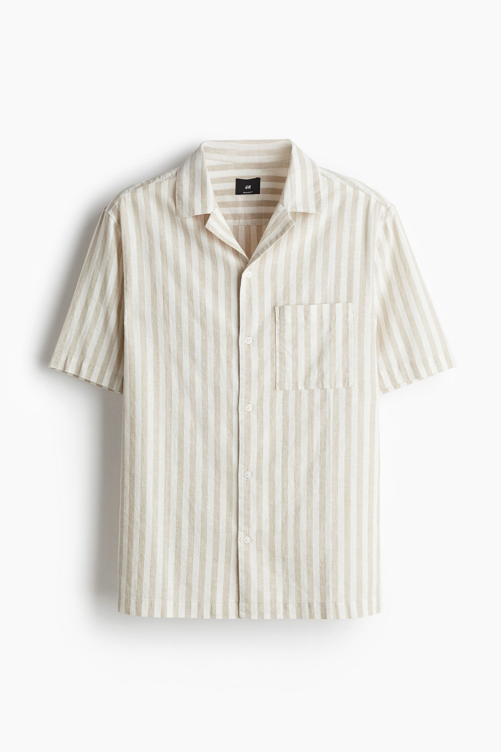 Camisa en mezcla de lino Regular Fit - H&m фото 3