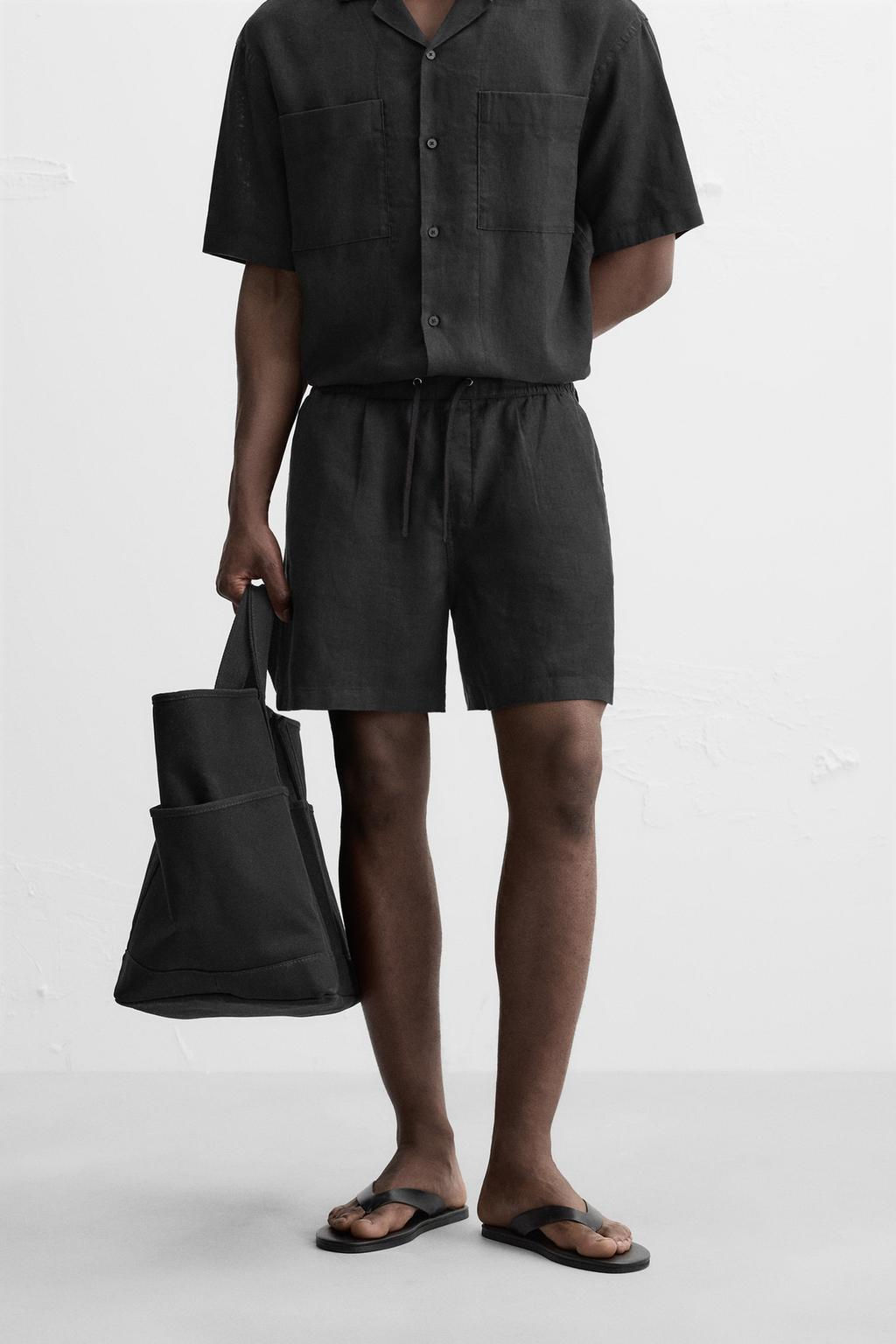 100% LINEN BERMUDA SHORTS - Zara фото 2