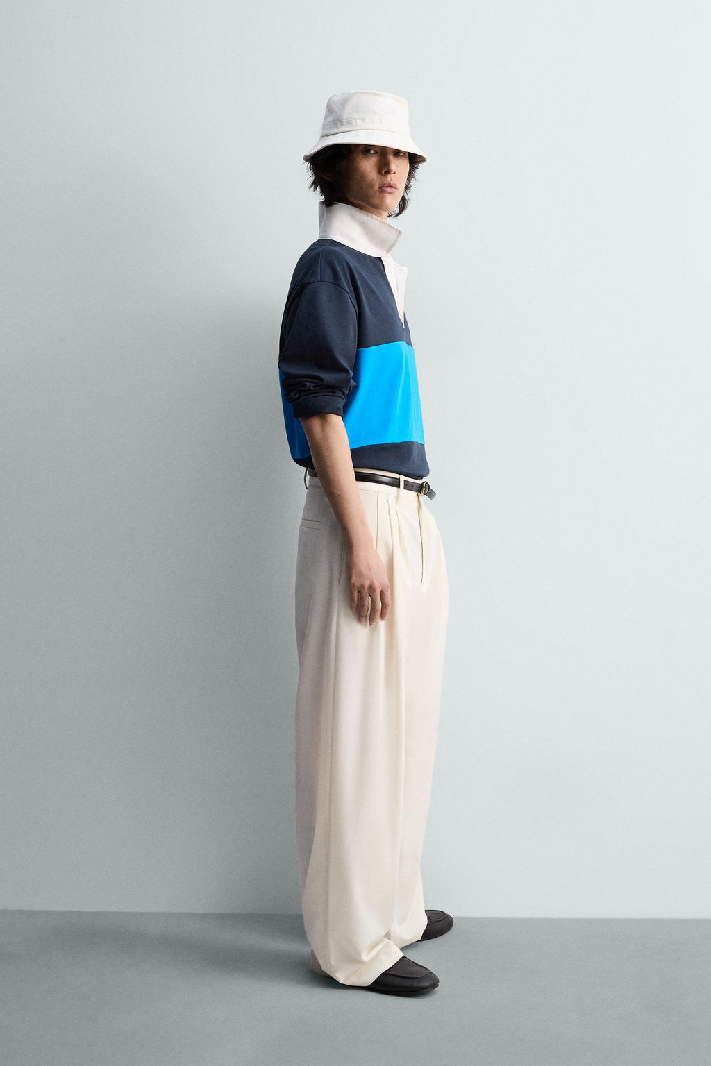 REGULAR FIT COLOUR BLOCK POLO SHIRT - Zara фото 4