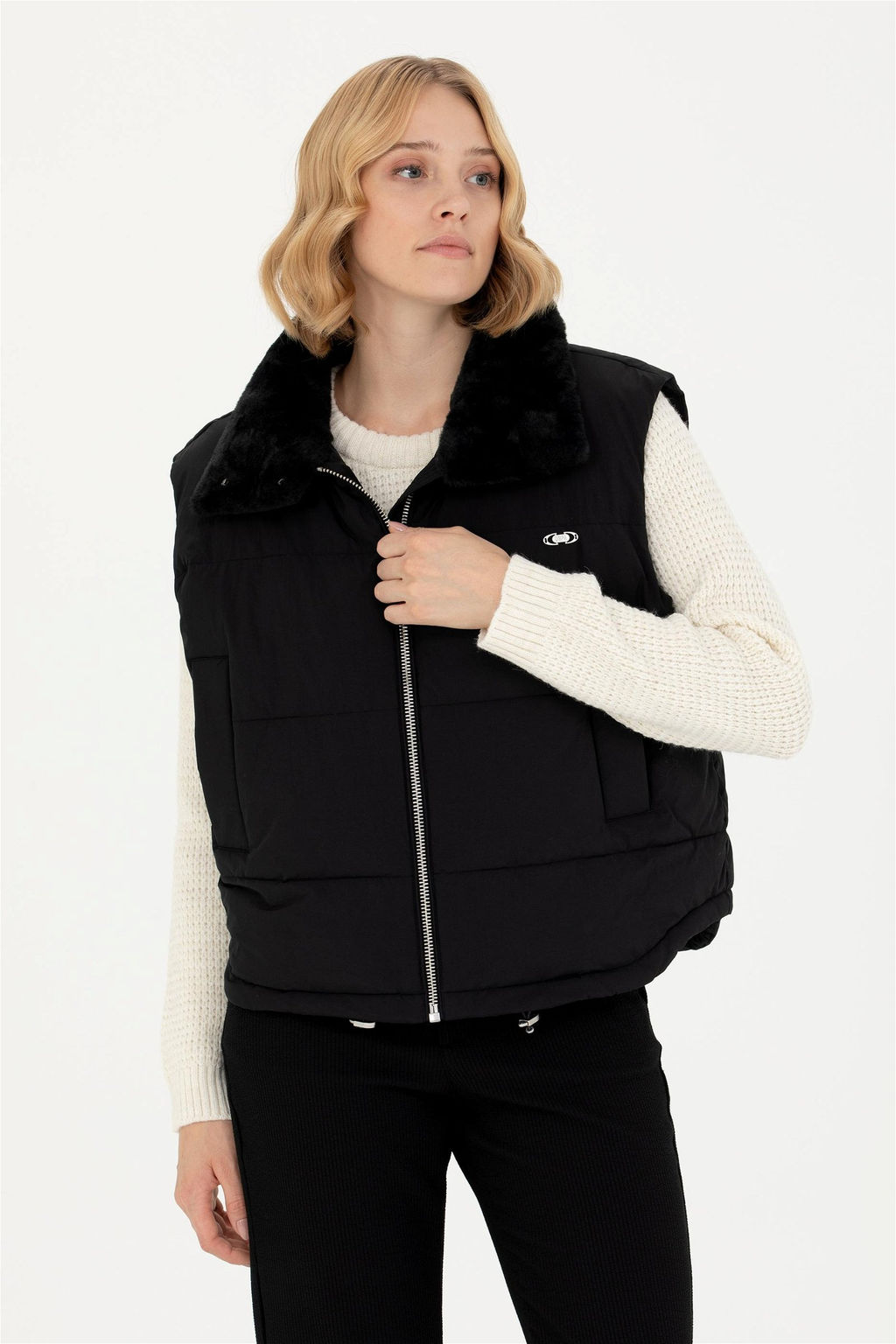 Женский черный жилет - U.s. polo assn фото 3