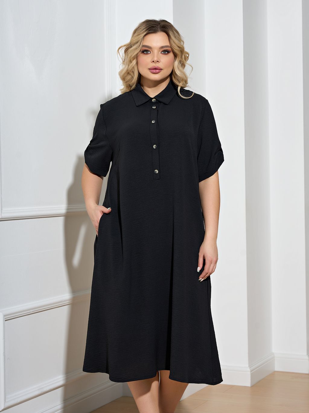 Платье 0258-1с глубокий черный - Dora фото 11