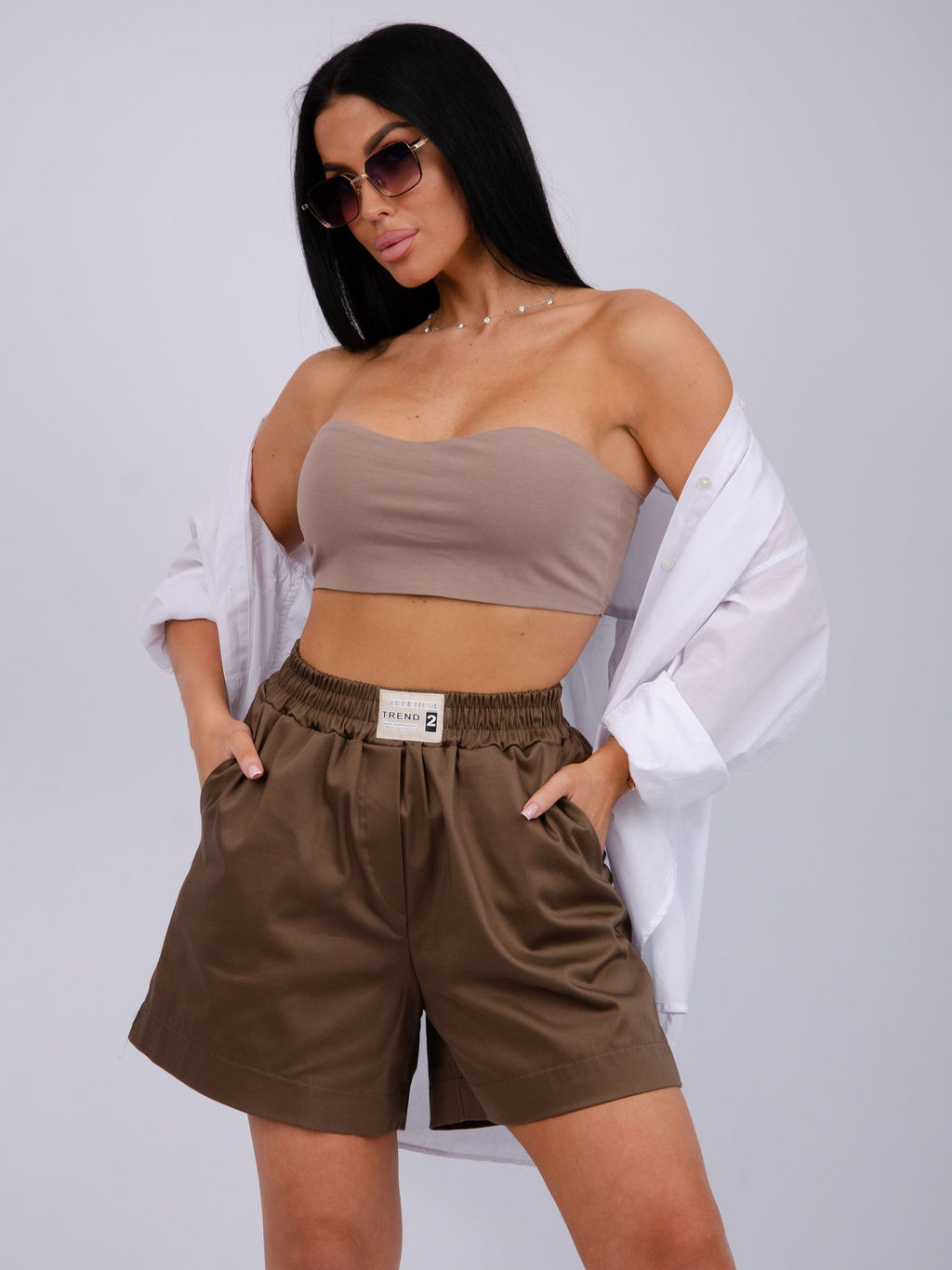 Шорты Сати, сатин хлопок 97% - Малина фото 26