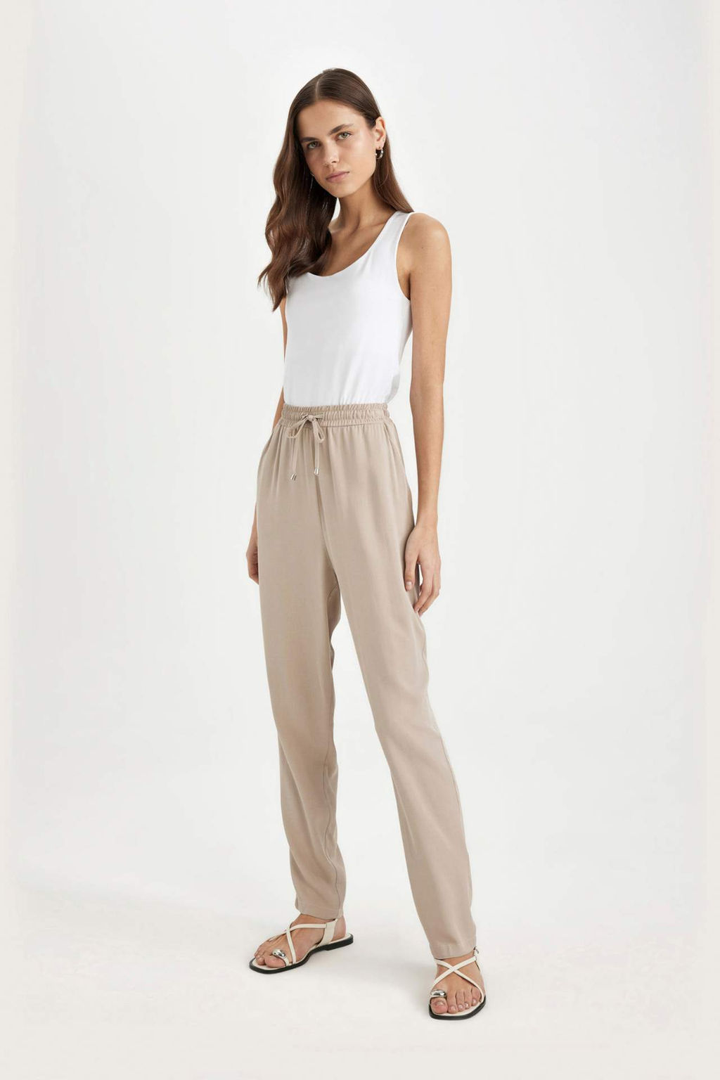 Belmando Harem Pantolon Cepli Normal Bel Basic Duz Paca - Defacto фото 2