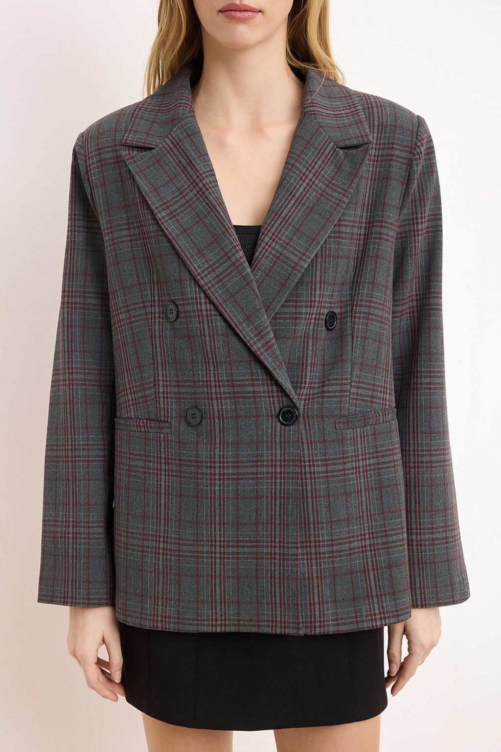 Antrasit-Bordo Blazer Ceket TWOAW26BC00061