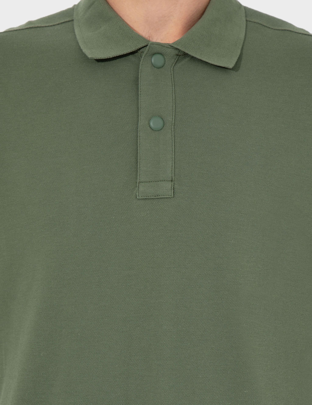 Haki Regular Fit Yandan _izgili Polo Yaka Ti__rt