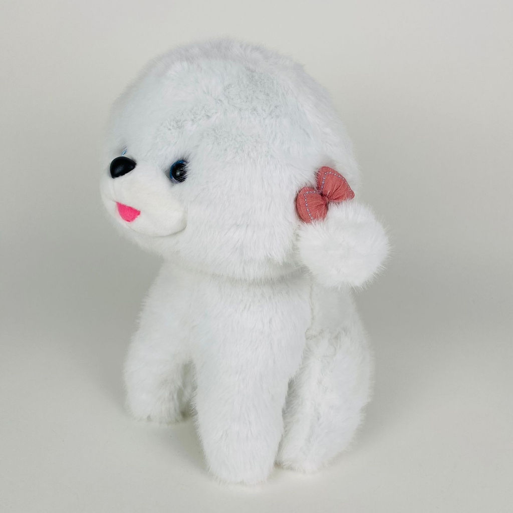 Мягкая игрушка Собака белая с бантиком 35 см (арт. 9599/35) - Storyland фото 2