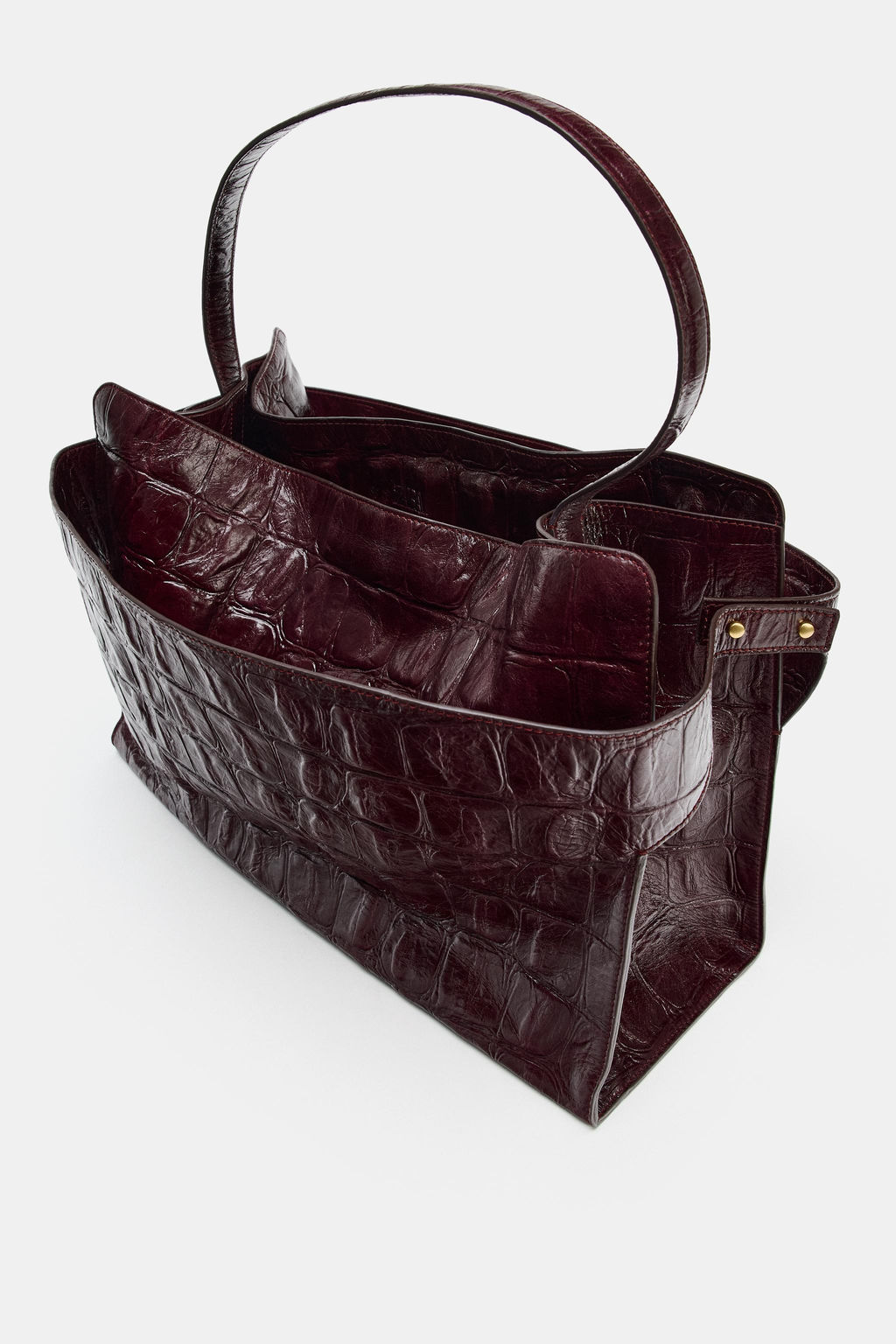 MAXI CITY BAG WITH EMBOSSED LEATHER EFFECT - Zara фото 5