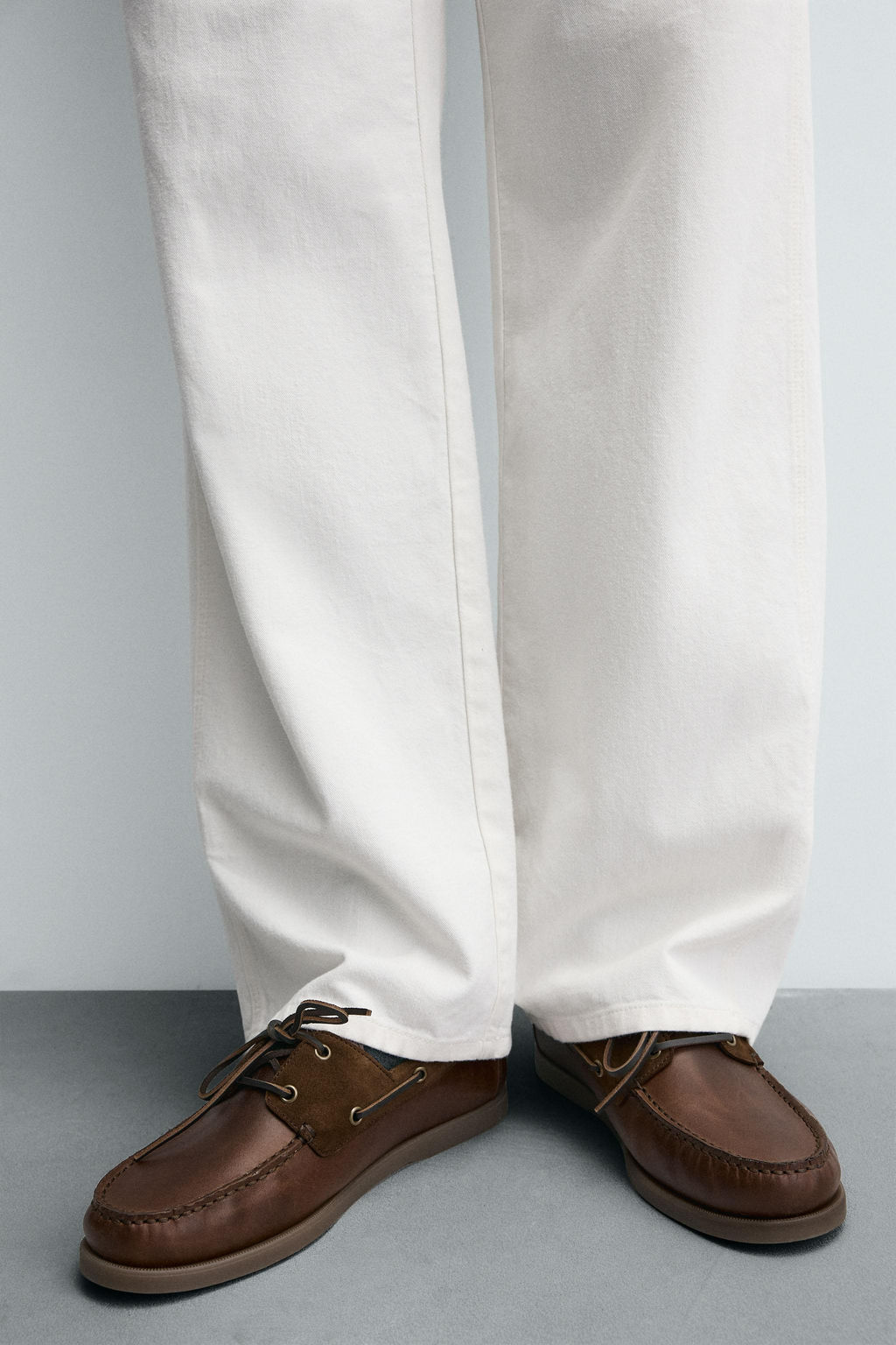 LEATHER DECK SHOES - Zara фото 3