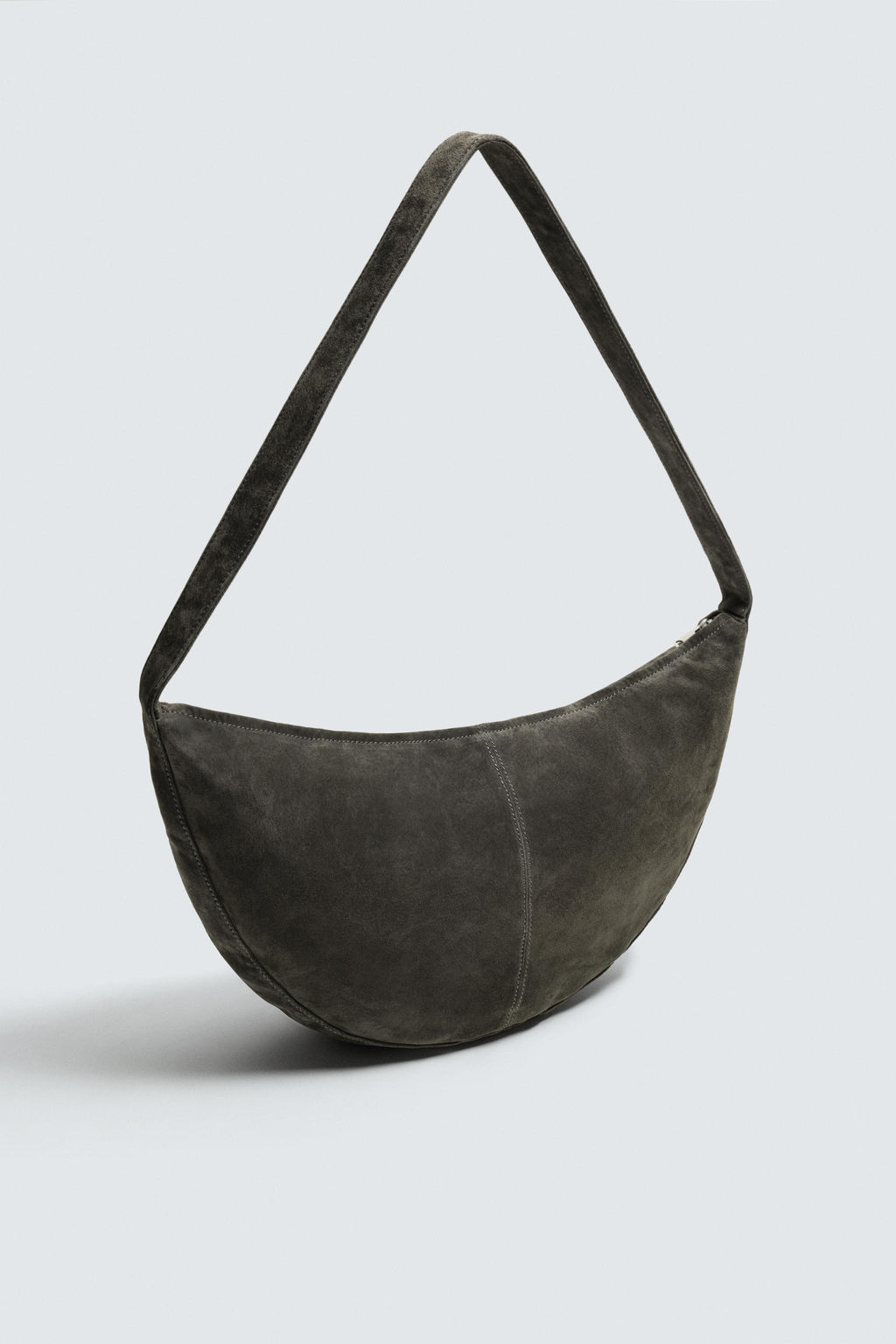 BOLSO HOMBRO PIEL / Gris - Zara фото 4
