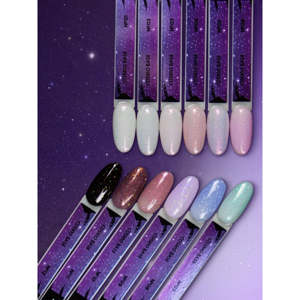 Manita Professional База для ногтей камуфлирующая с блестками №08 / Cosmo Base, 10 мл  фото 4