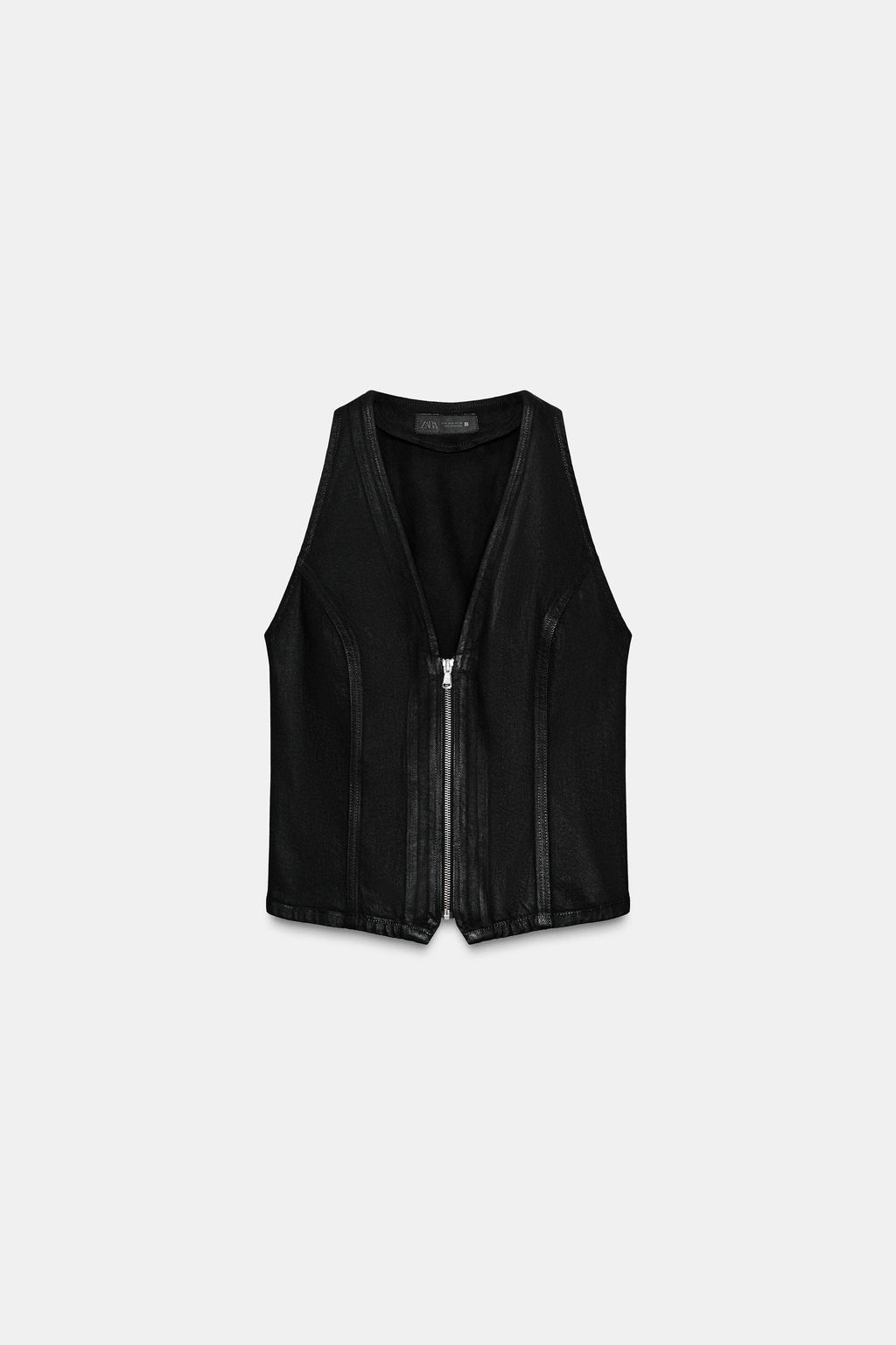Z1975 COATED DENIM WAISTCOAT - Zara фото 8