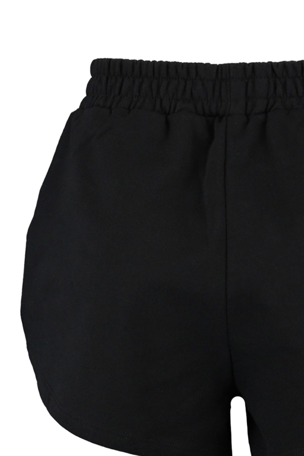 Siyah Regular/Normal Kal?p Yuksek Bel K?sa Esnek Orme Sort TWOSS21SR0086