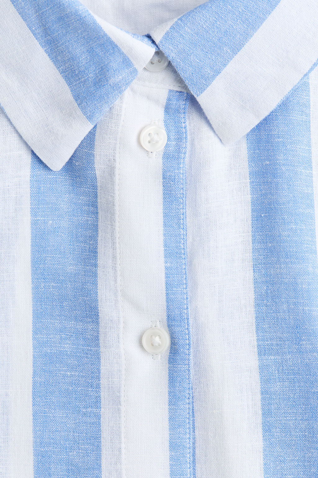 Camisa oversize en mezcla de lino - H&m фото 4