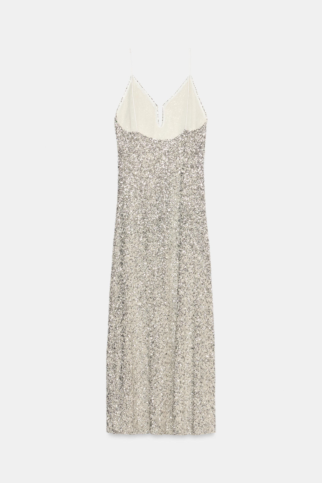 VESTIDO MIDI LENTEJUELAS ZW COLLECTION / Plata - Zara фото 7