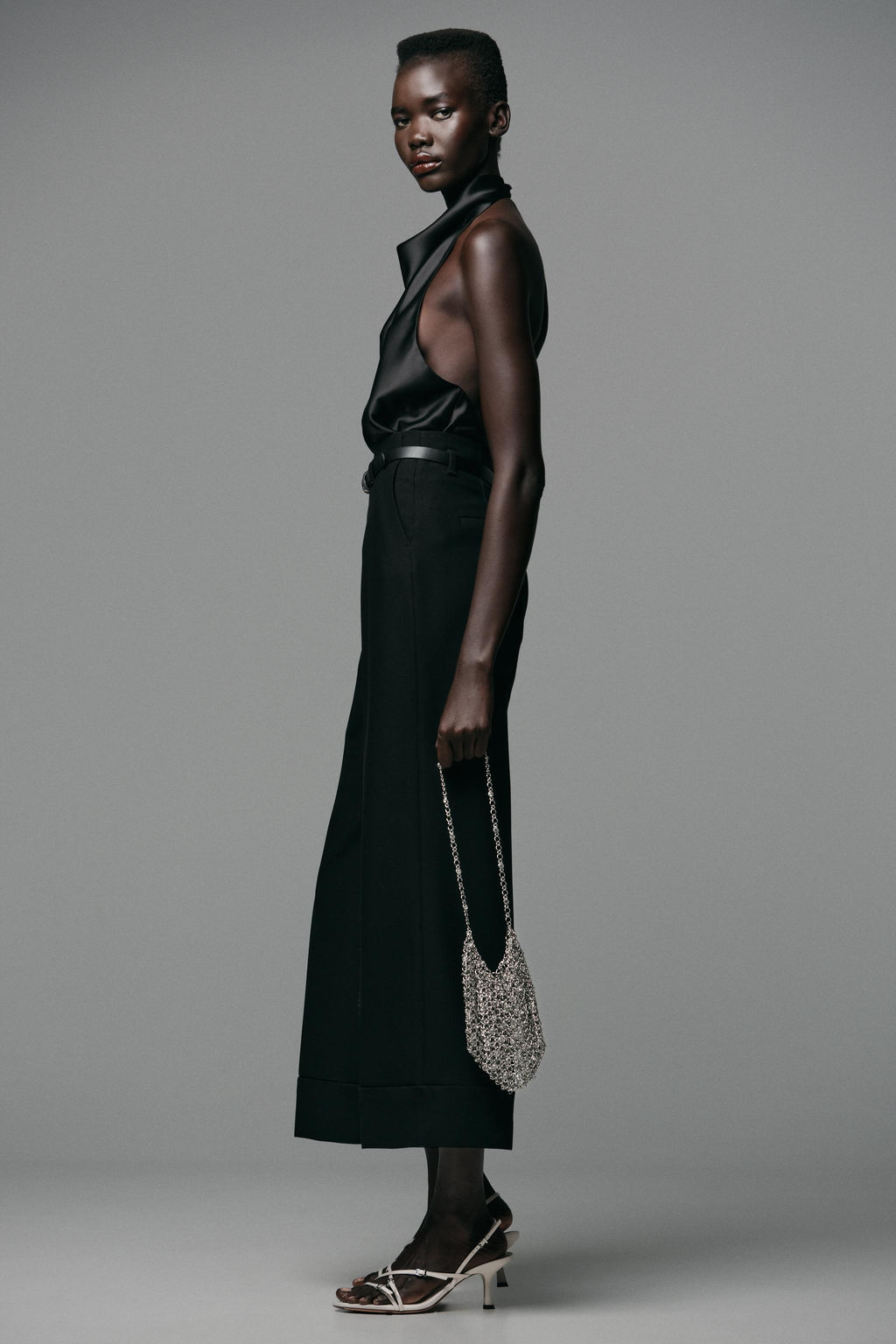 TURN-UP HEM TROUSERS WITH BELT