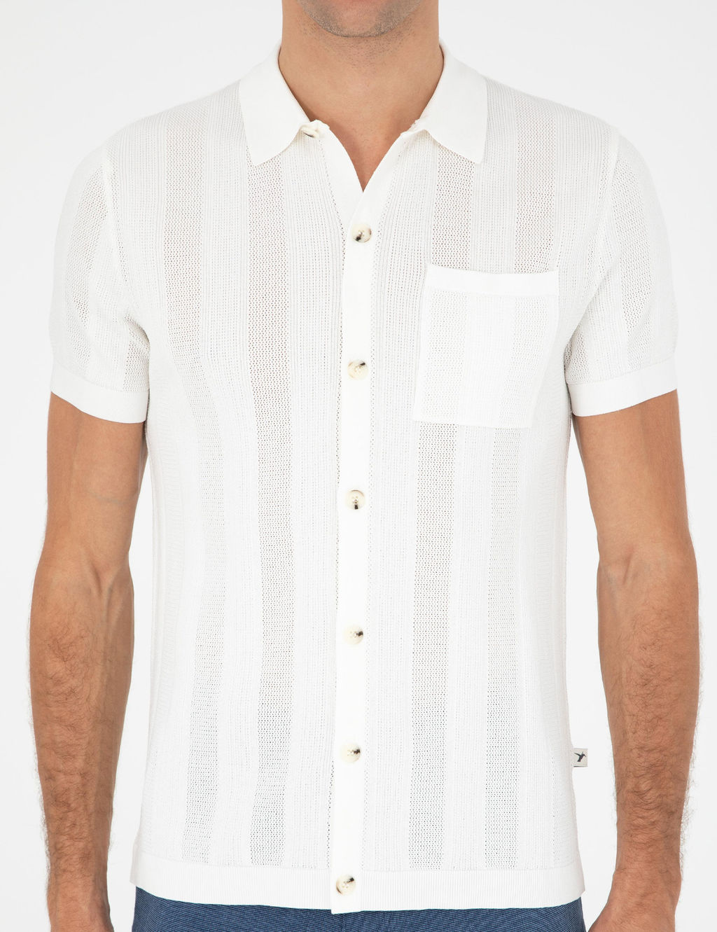 Кардиган узкого кроя цвета экрю из трикотажа - Cacharel фото 6