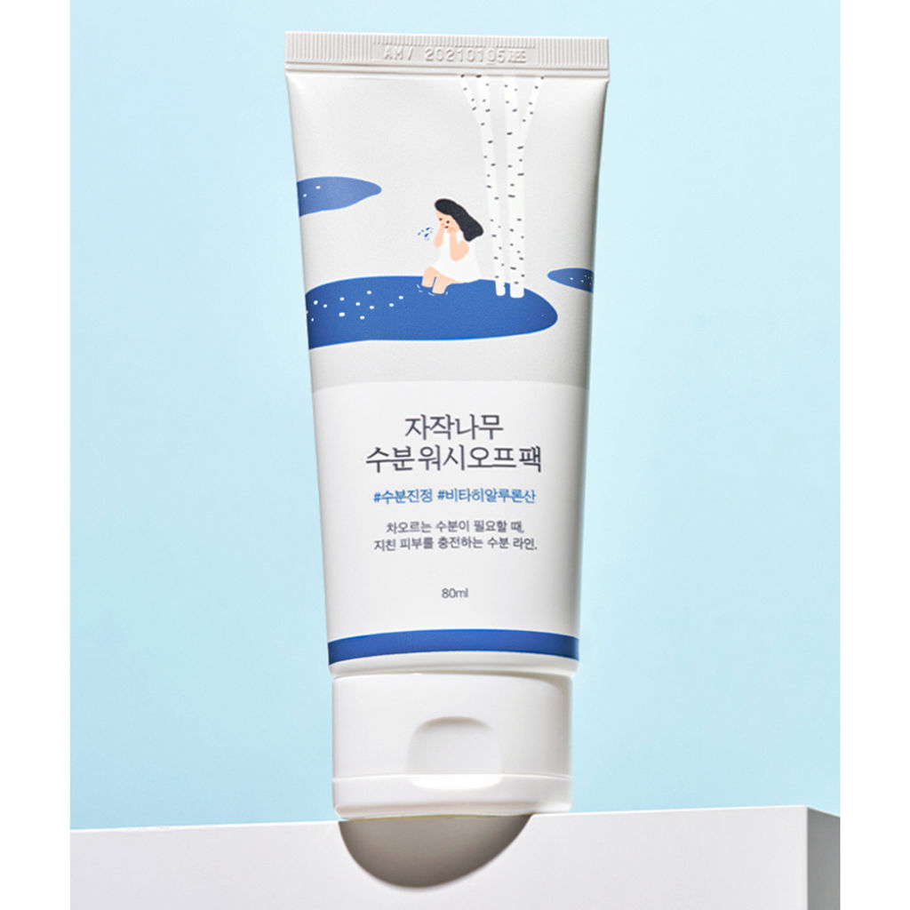 ROUND LAB Увлажняющая маска для лица с 52% берёзового сока / Birch Juice Moisturizing Washoff Pack, 80 мл