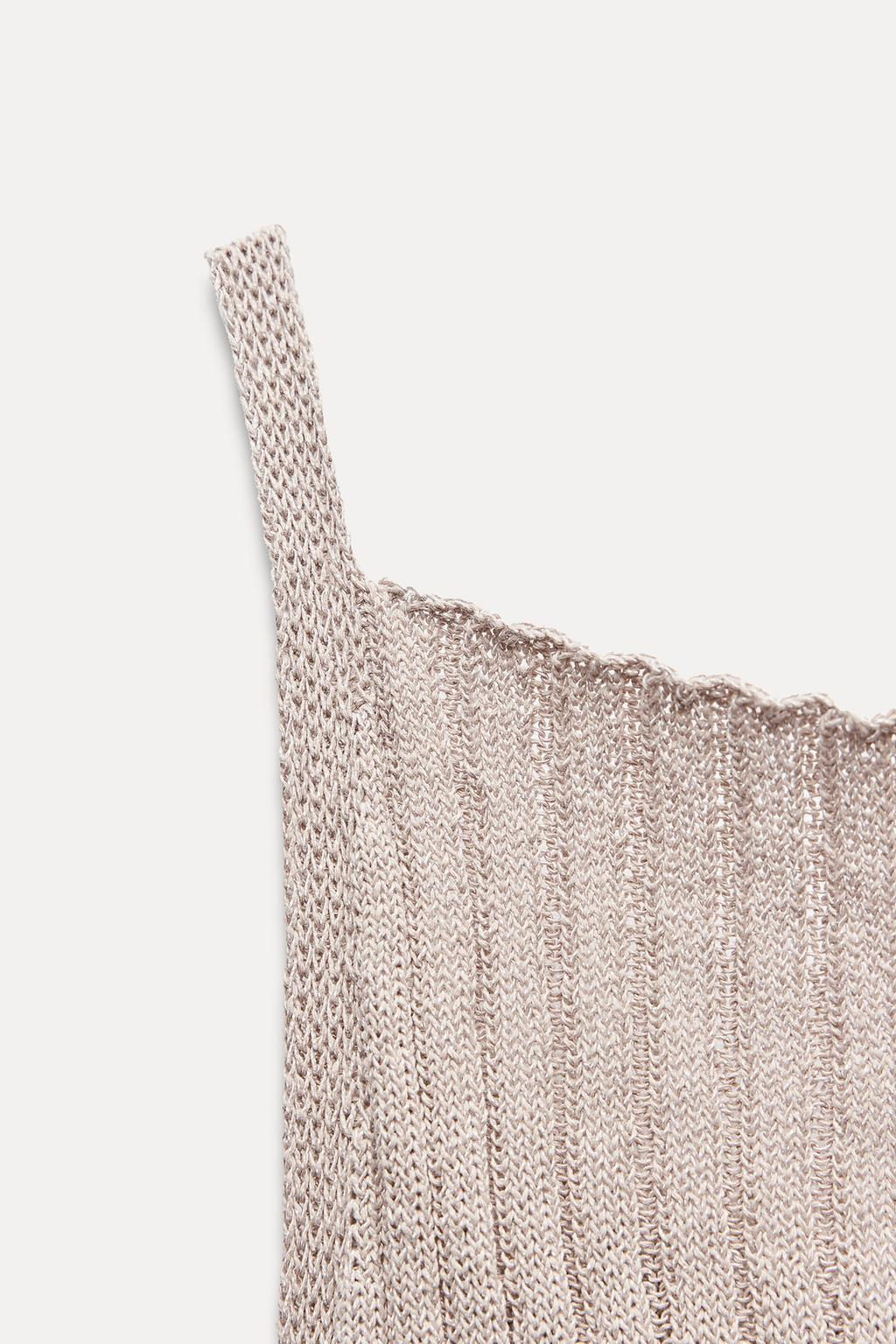 BASIC RIBBED KNIT TOP - Zara фото 5