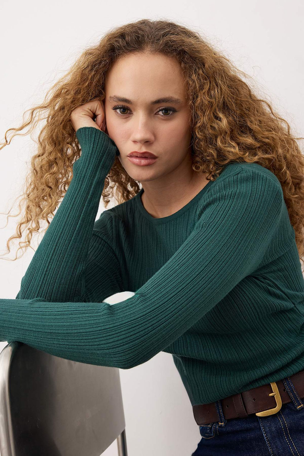 Kemik Merserize Gorunumlu Premium Iplik/Ozel Iplik Drape/Buzgu Detayl? Triko Kazak TWOAW26KZ00041 - Trendyolmilla фото 9